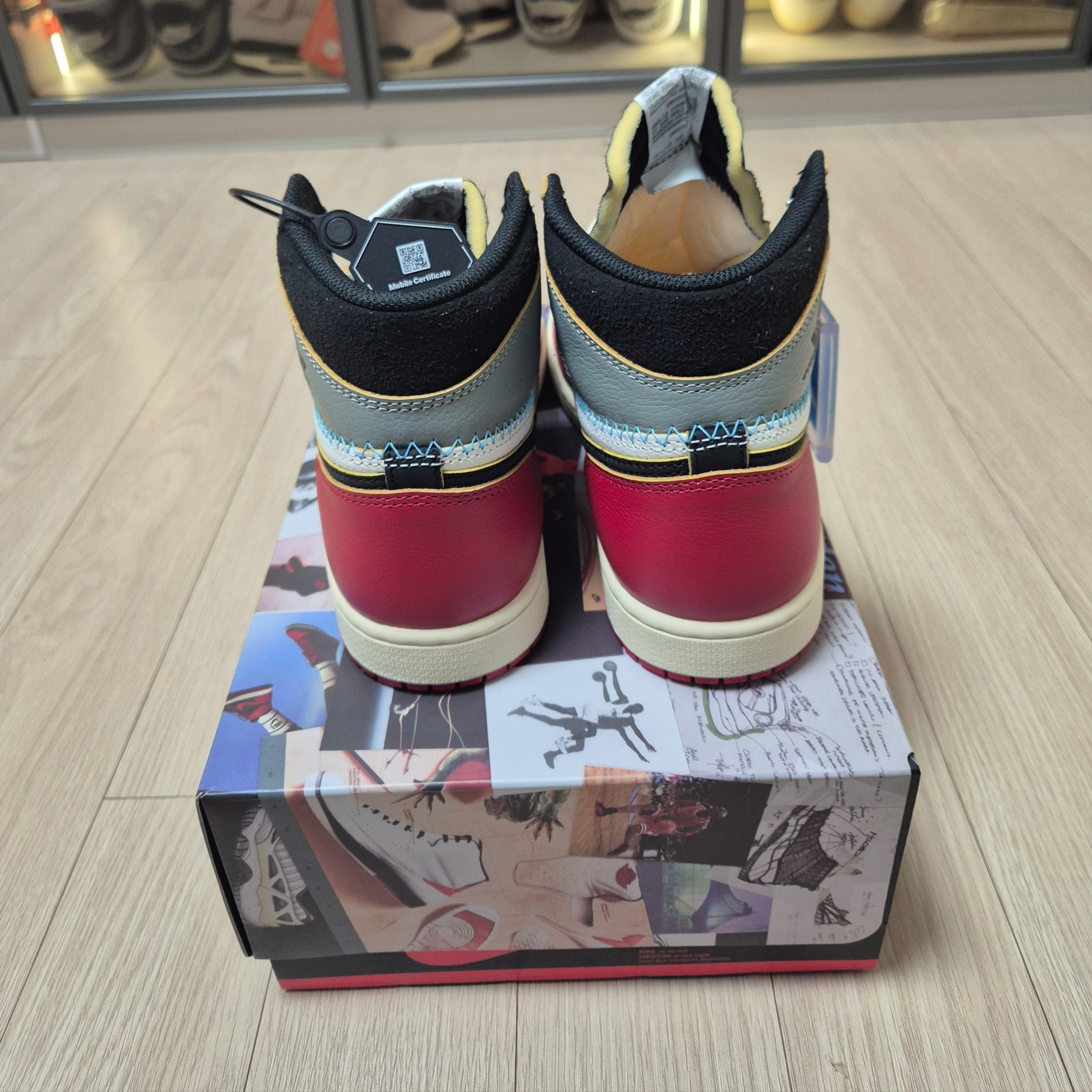 Jordan 1 x Union Retro High OG Chicago Shadow 착용 스타일 - 4