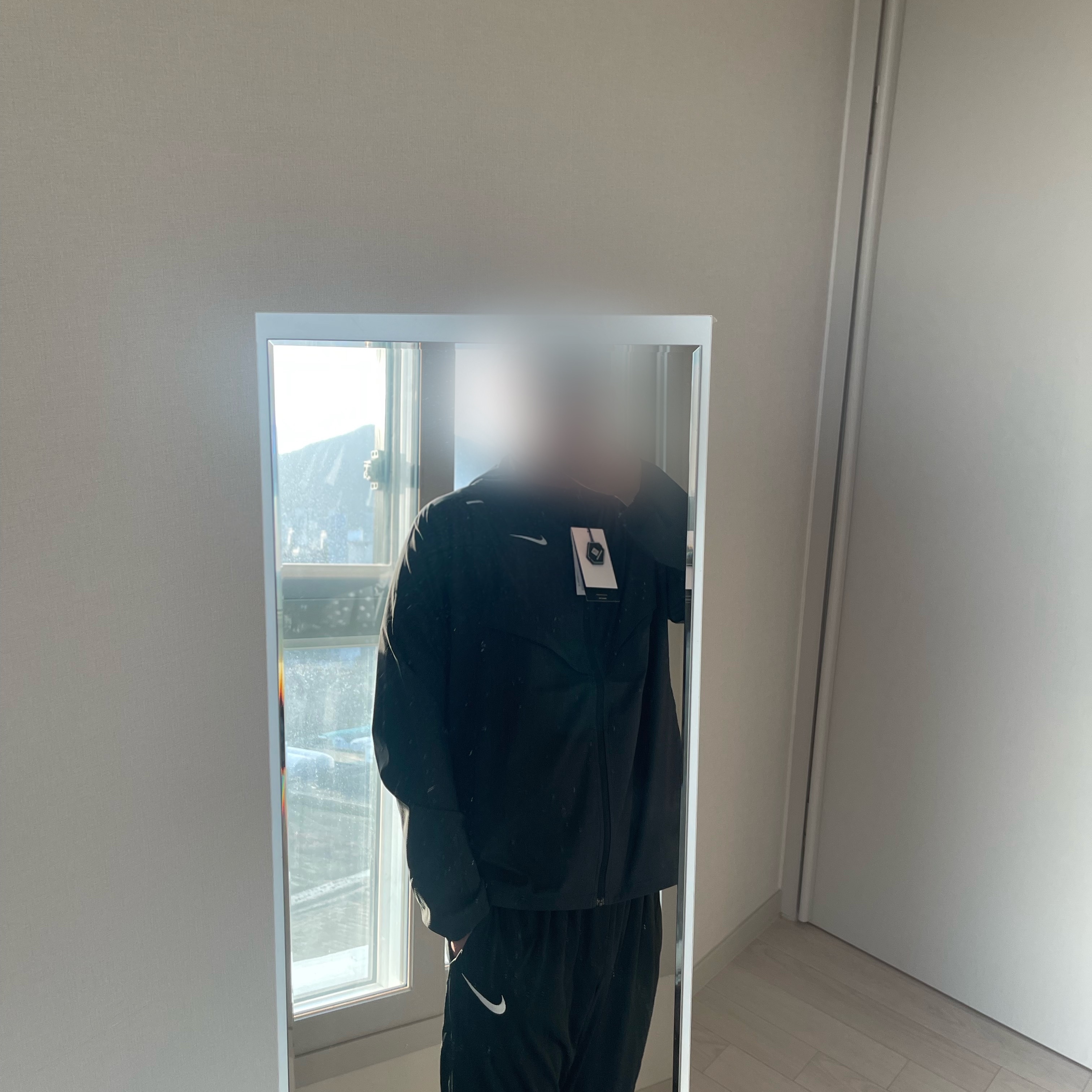 Nike Windrunner Running Jacket Black - Asia, Nike Dri-Fit Park 20 Knit Pant Black White - US/EU 착용 스타일