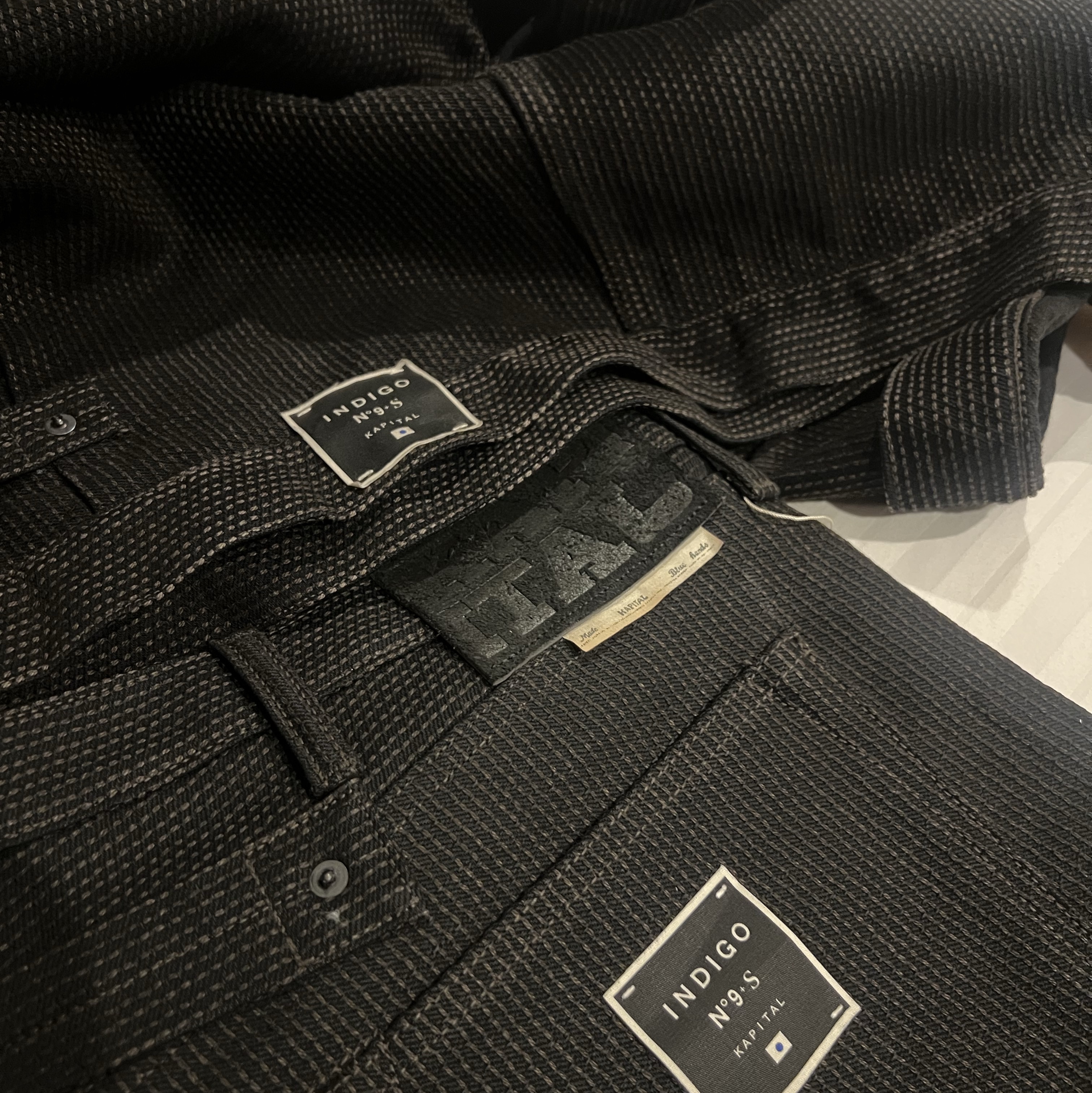 Kapital Century Denim No.9 1st Jacket Black 착용 스타일 - 1