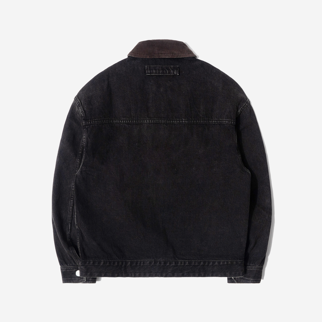 큐티에잇 가먼츠 데님 플라켓  트러커 자켓 블랙(QT8 GARMENTS Denim Placket Trucker Jacket Black) - 2
