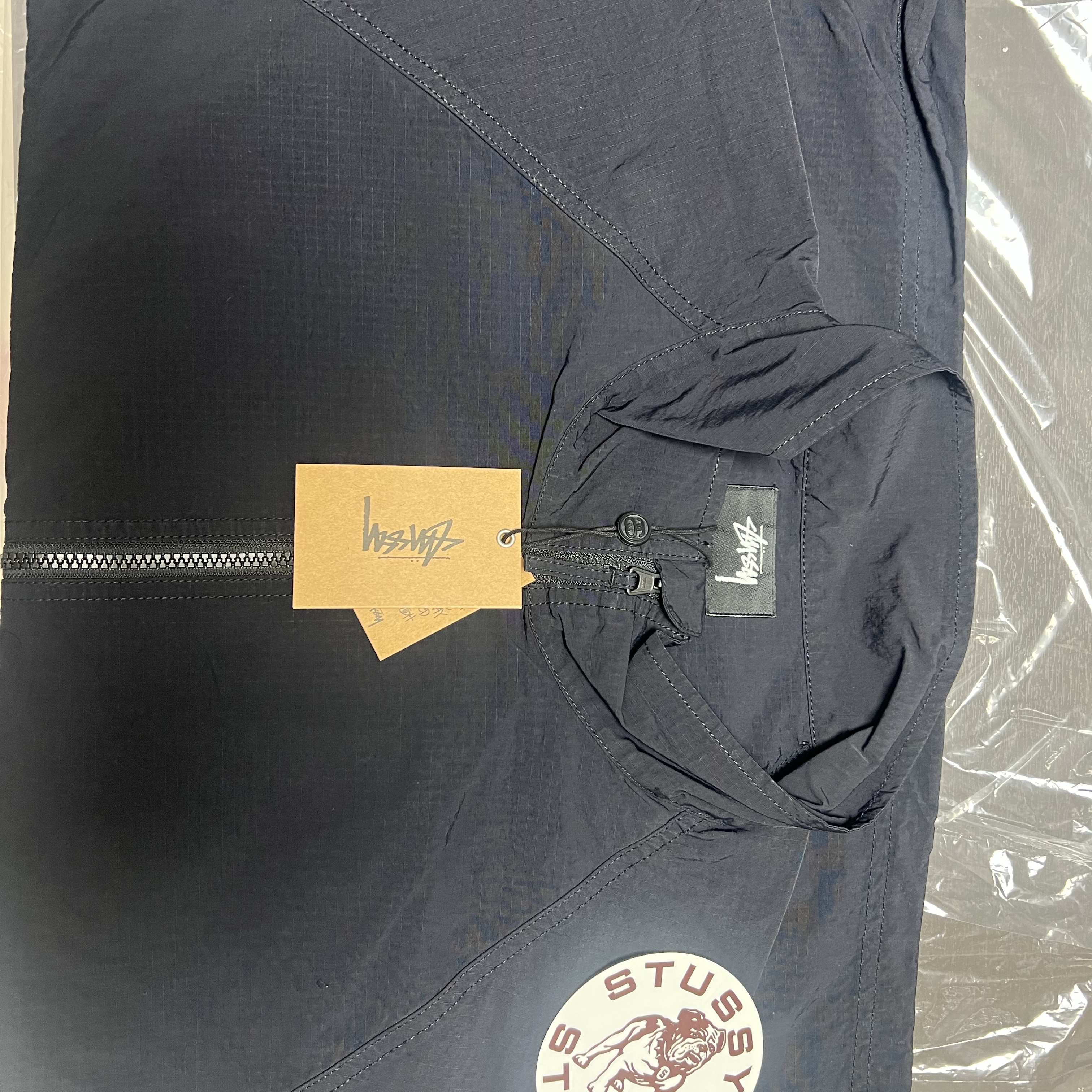 Stussy Warm Up Jacket Black 착용 스타일 - 1