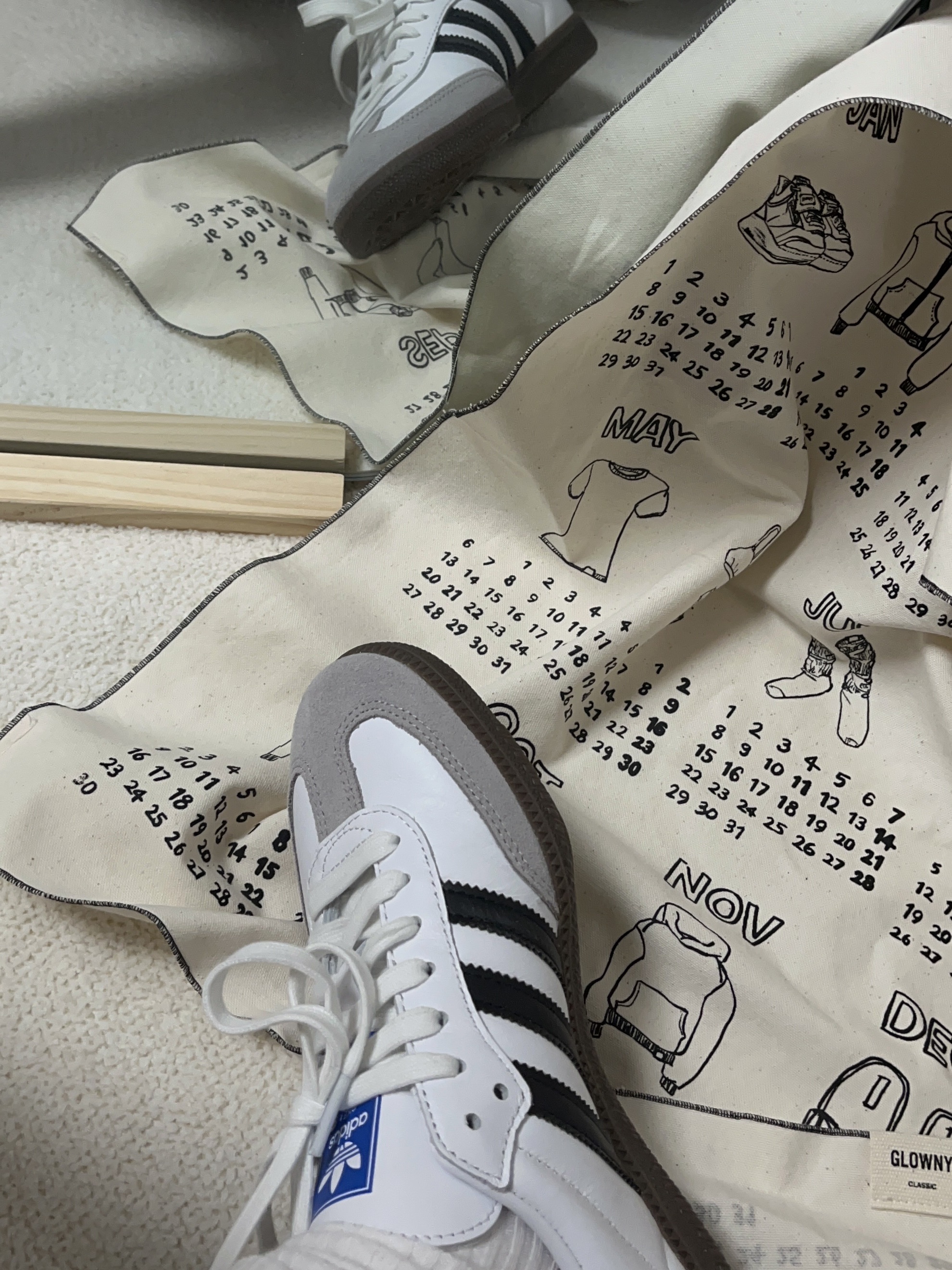Adidas Samba OG Cloud White, Adidas Adicolor Classic Beckenbauer Track Top Night Indigo - KR Sizing 착용 스타일 - 1