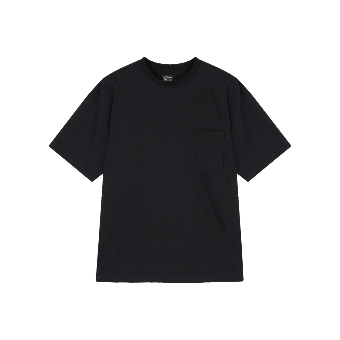 오어슬로우 티셔츠 위드 포켓 블랙 - 25SS(Orslow T-Shirt With Pocket Black - 25SS)