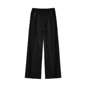 GIMMETHEYOUNG G_sheer Shirring Texture Pants  Black