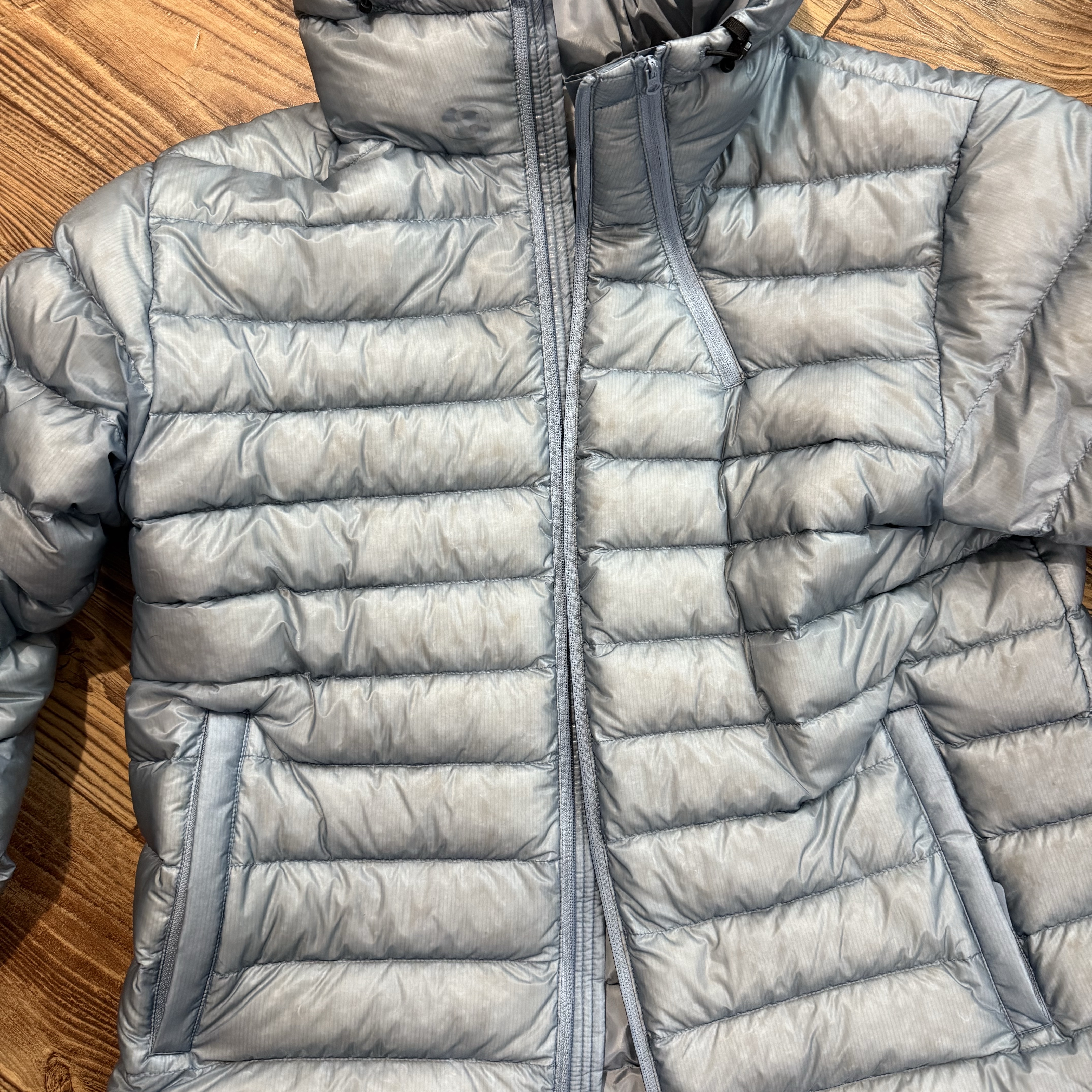Sansan Gear Suffix Puffer Jacket Sky Blue - 24FW 착용 스타일 - 1