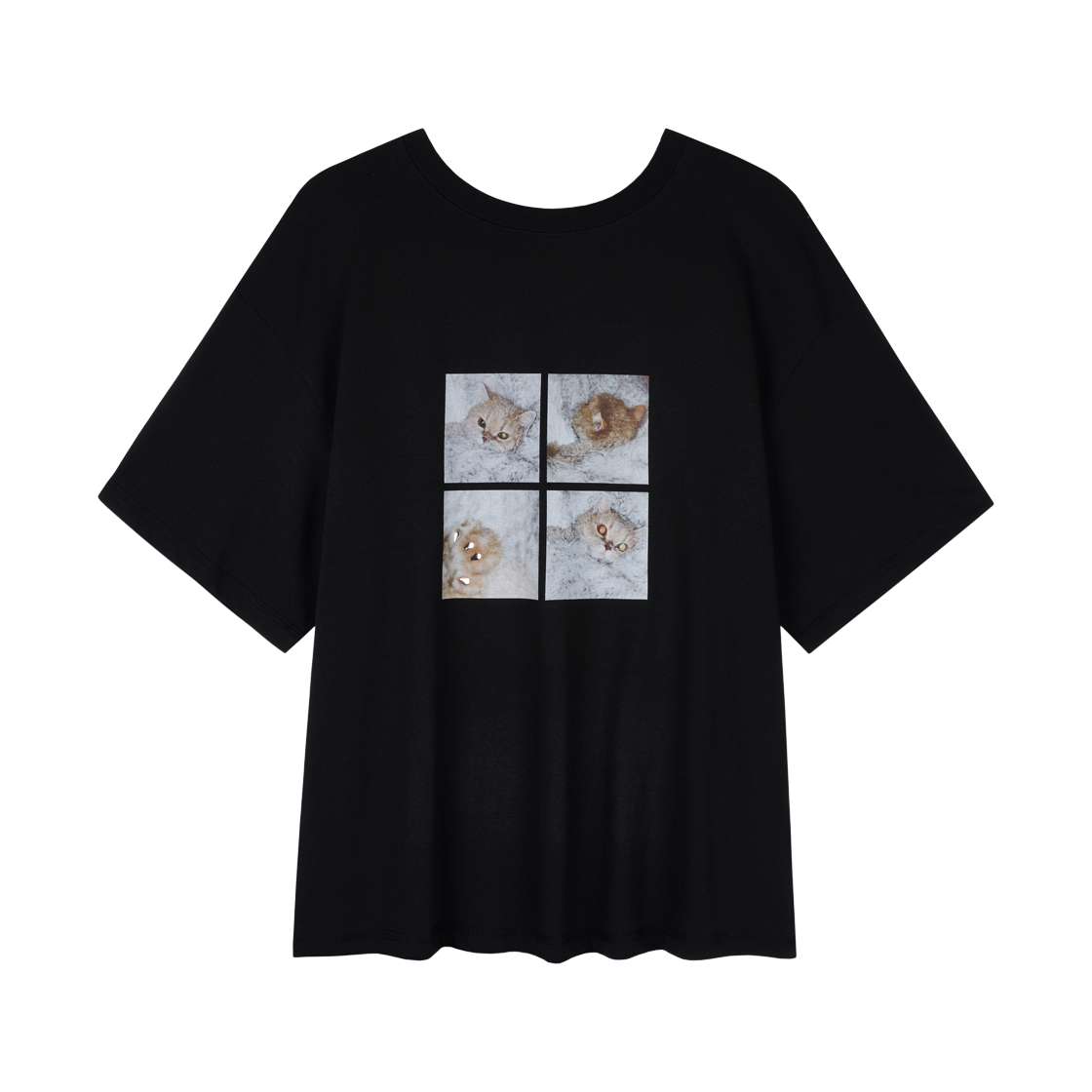김미더영 러브캣 티셔츠_L 블랙(GIMMETHEYOUNG G_Love Cat T-shirt_L BLack)