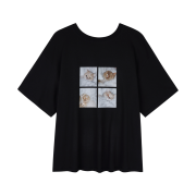 GIMMETHEYOUNG G_Love Cat T-shirt_L  BLack