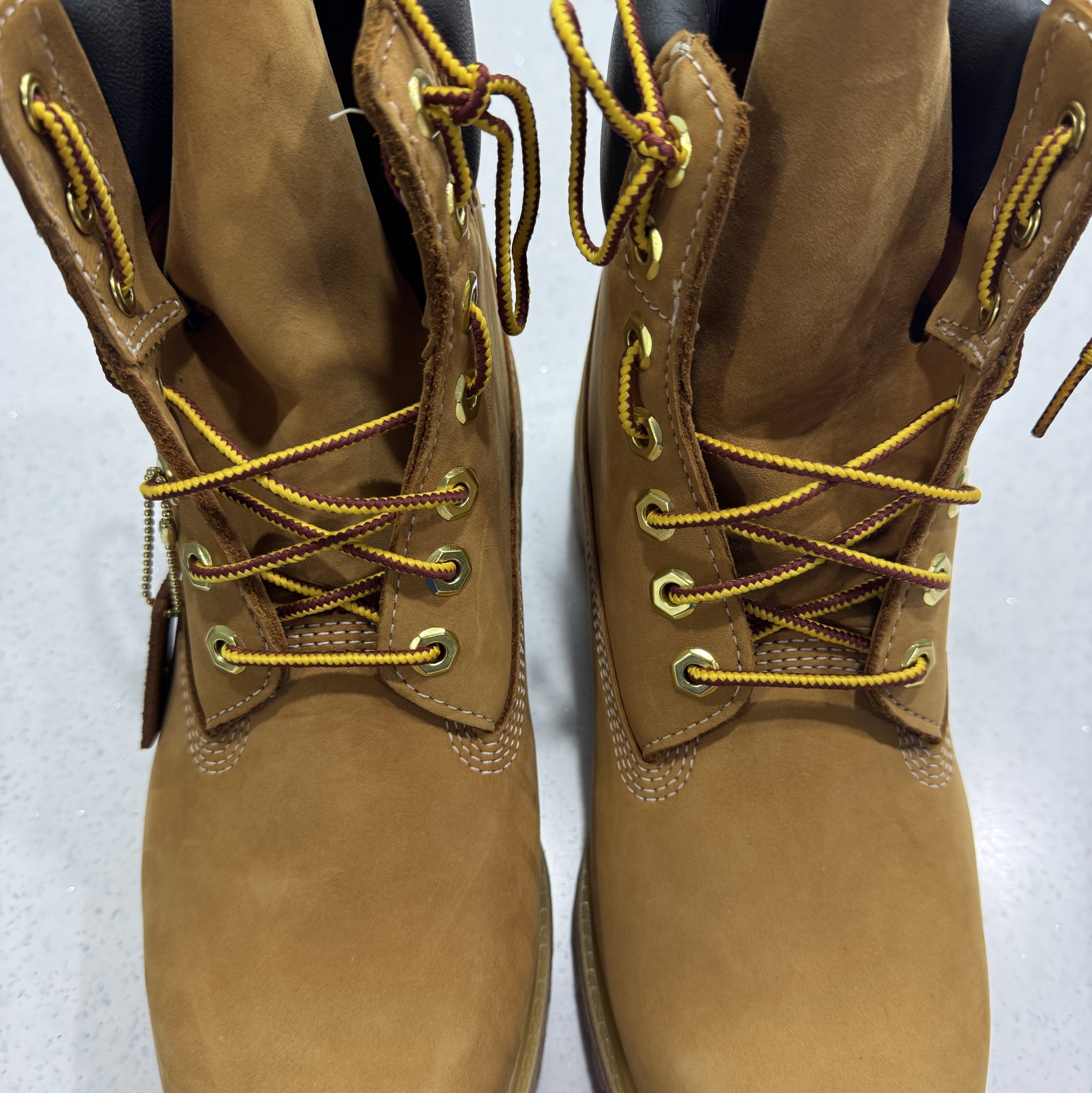 Timberland Premium 6 inch Waterproof Boot Wheat Nubuck - Wide 착용 스타일