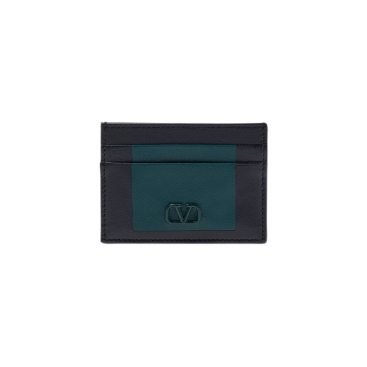Valentino Garavani Vlogo Card Holder Black College Green
