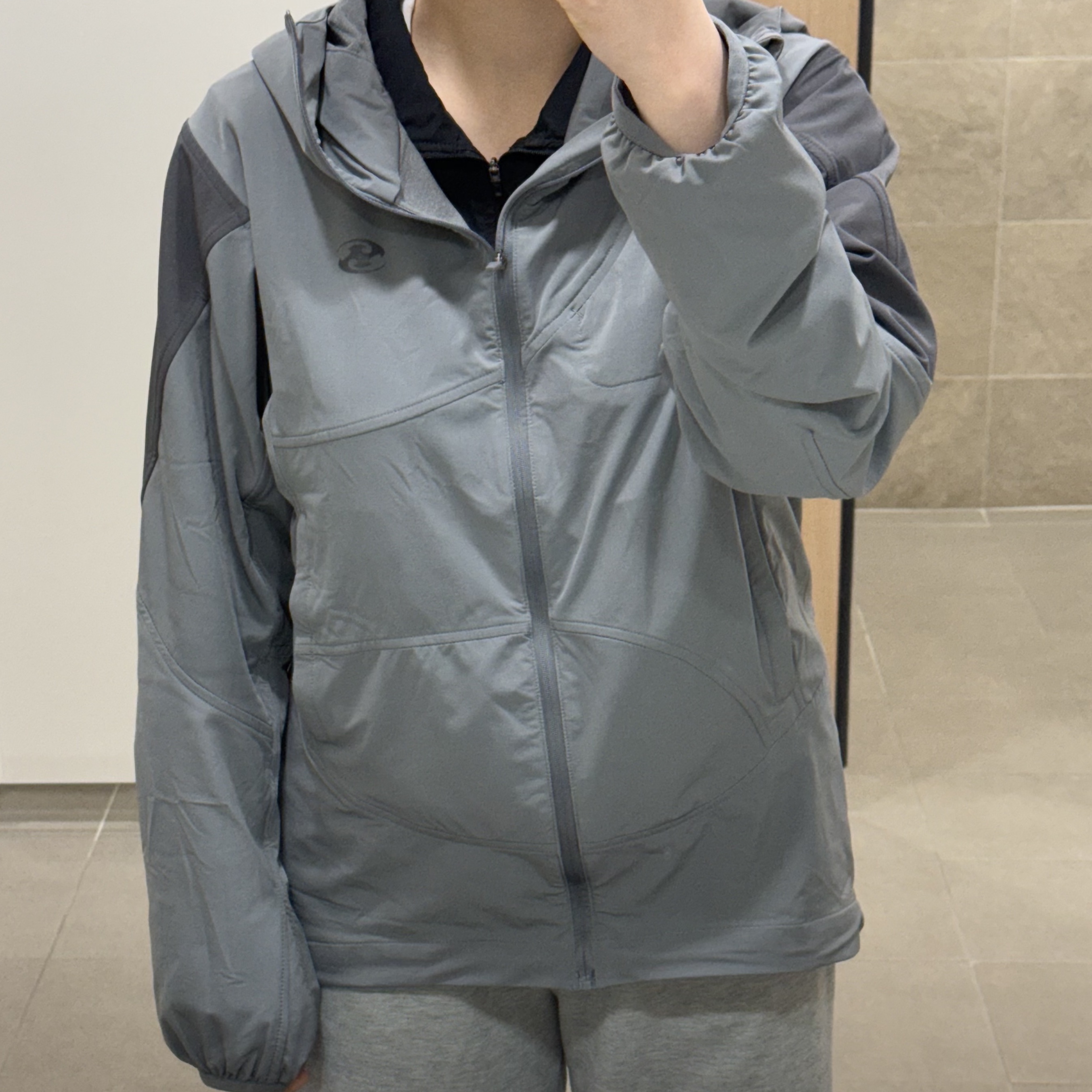 Sansan Gear Insulation Hoodie Jacket Grey - 23FW 착용 스타일 - 2