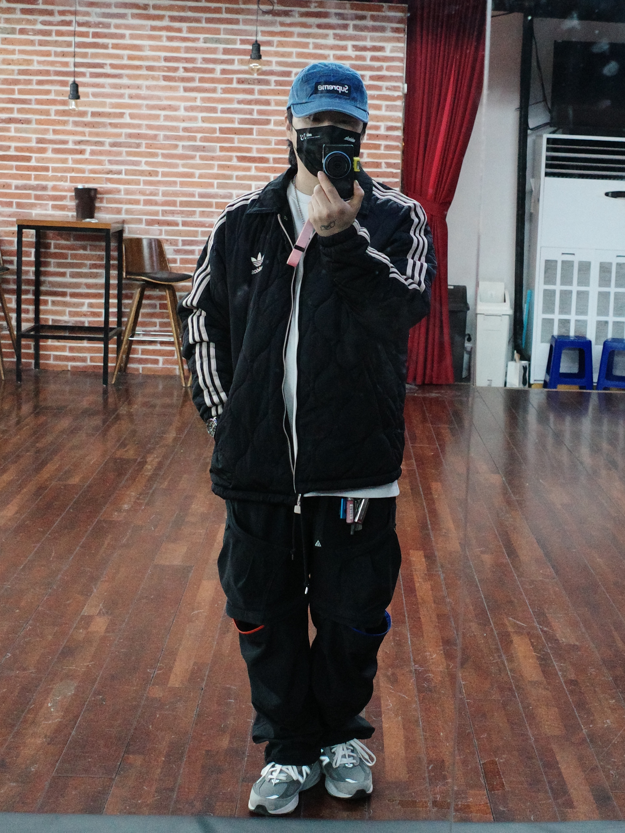 Supreme Washed Chino Twill Camp Cap Denim - 24FW 착용 스타일