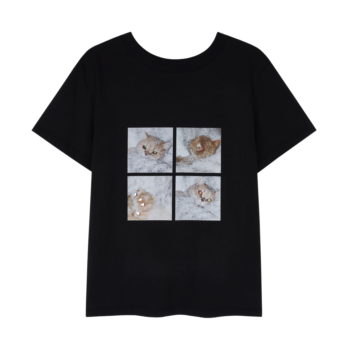 김미더영 러브캣 티셔츠_S 블랙(GIMMETHEYOUNG G_Love Cat T-Shirt_S BLack)