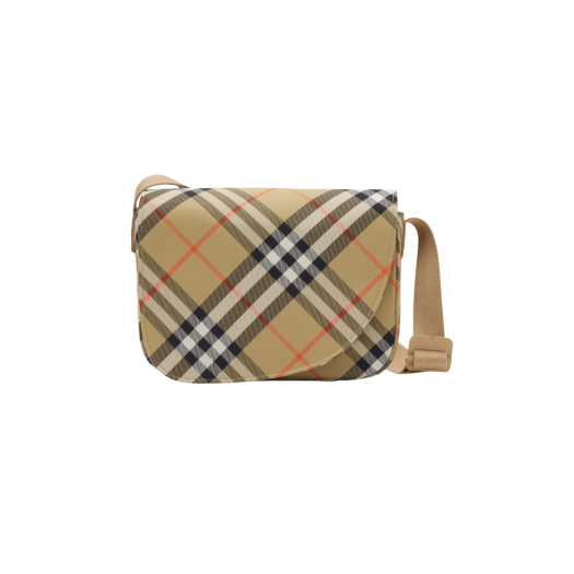 (Kids) Burberry Vintage Check Messenger Bag Archive Beige
