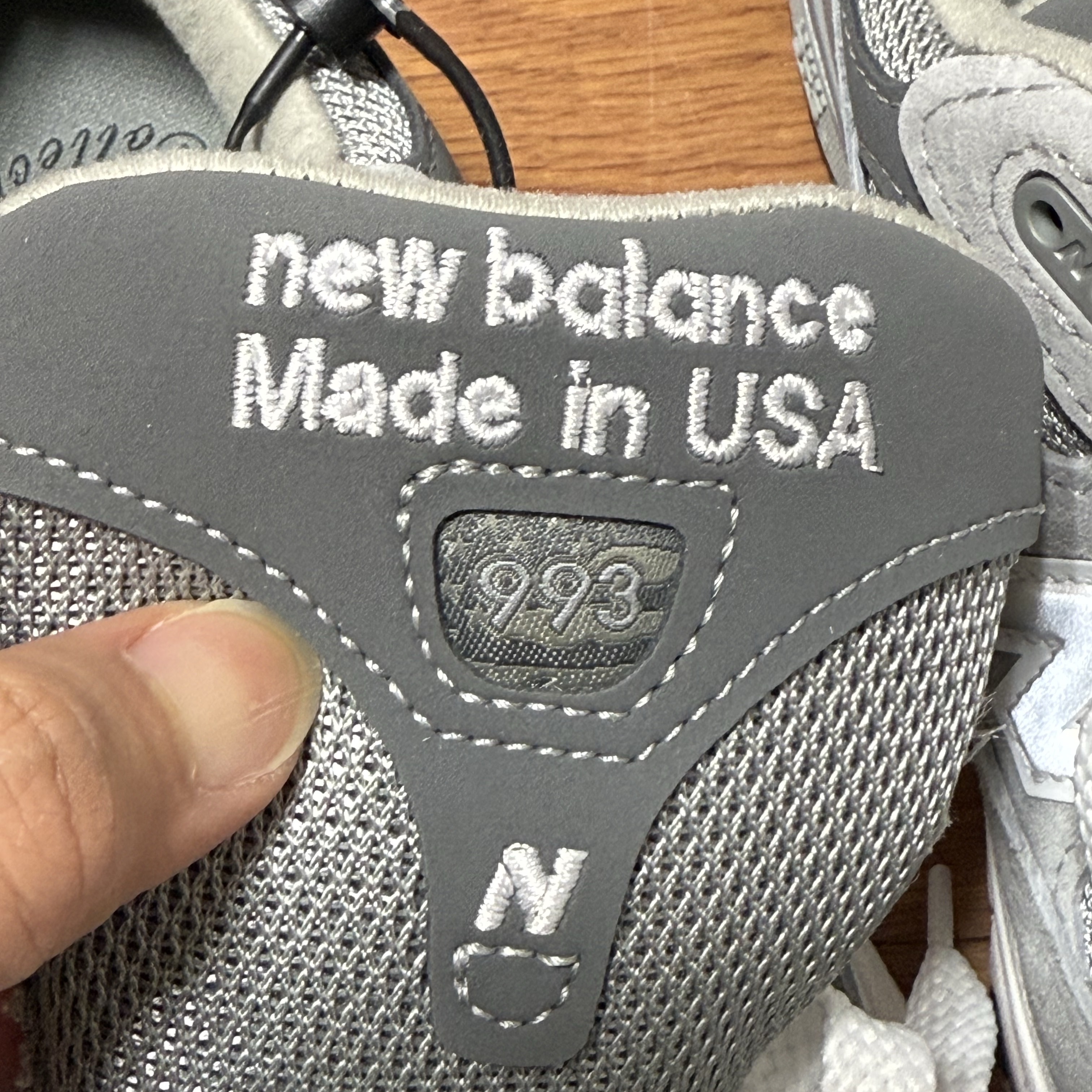 (W) New Balance 993 Made in USA Grey - B Standard 착용 스타일 - 5