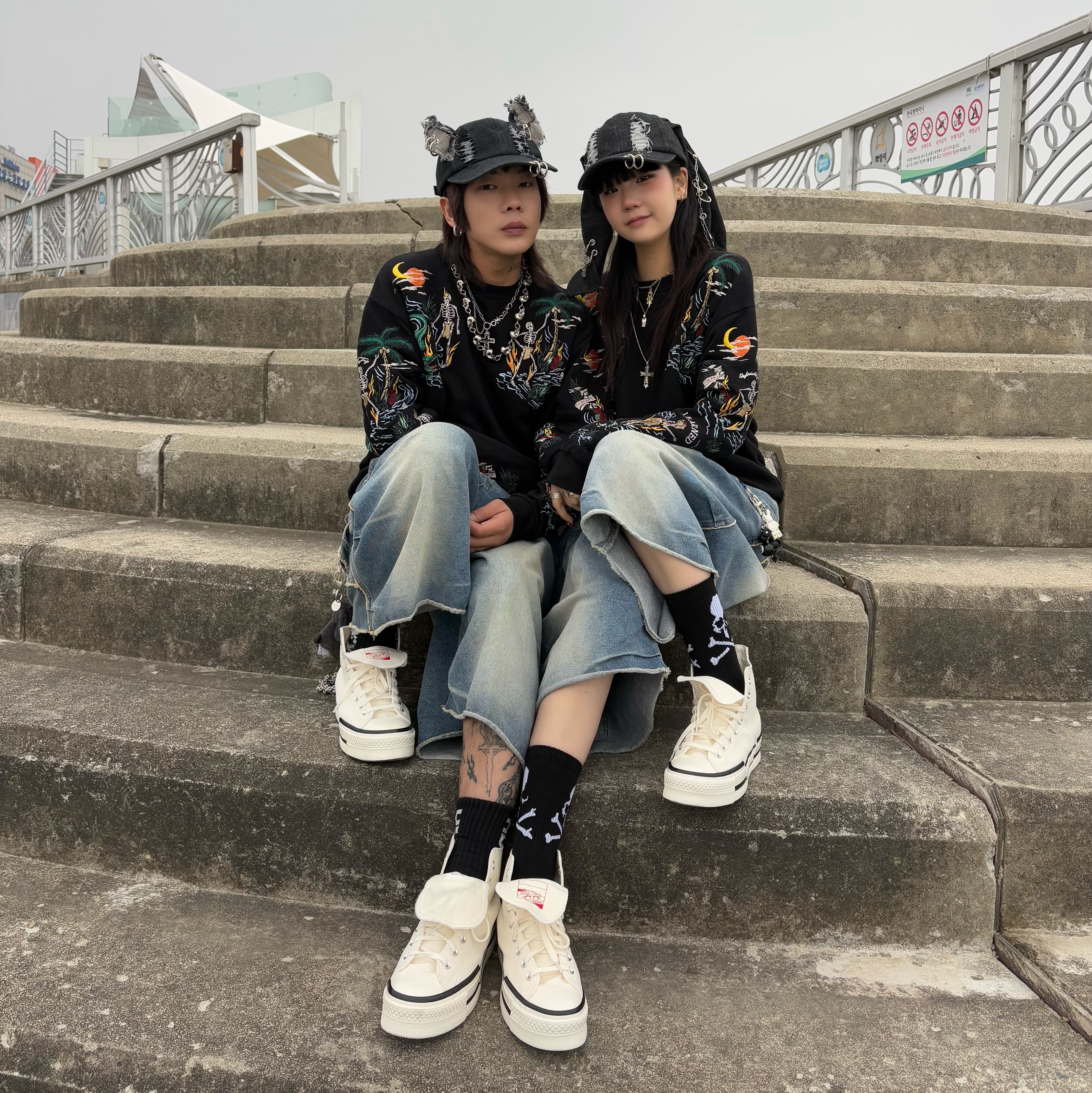 Converse Chuck 70 High Plus Egret 착용 스타일 - 1