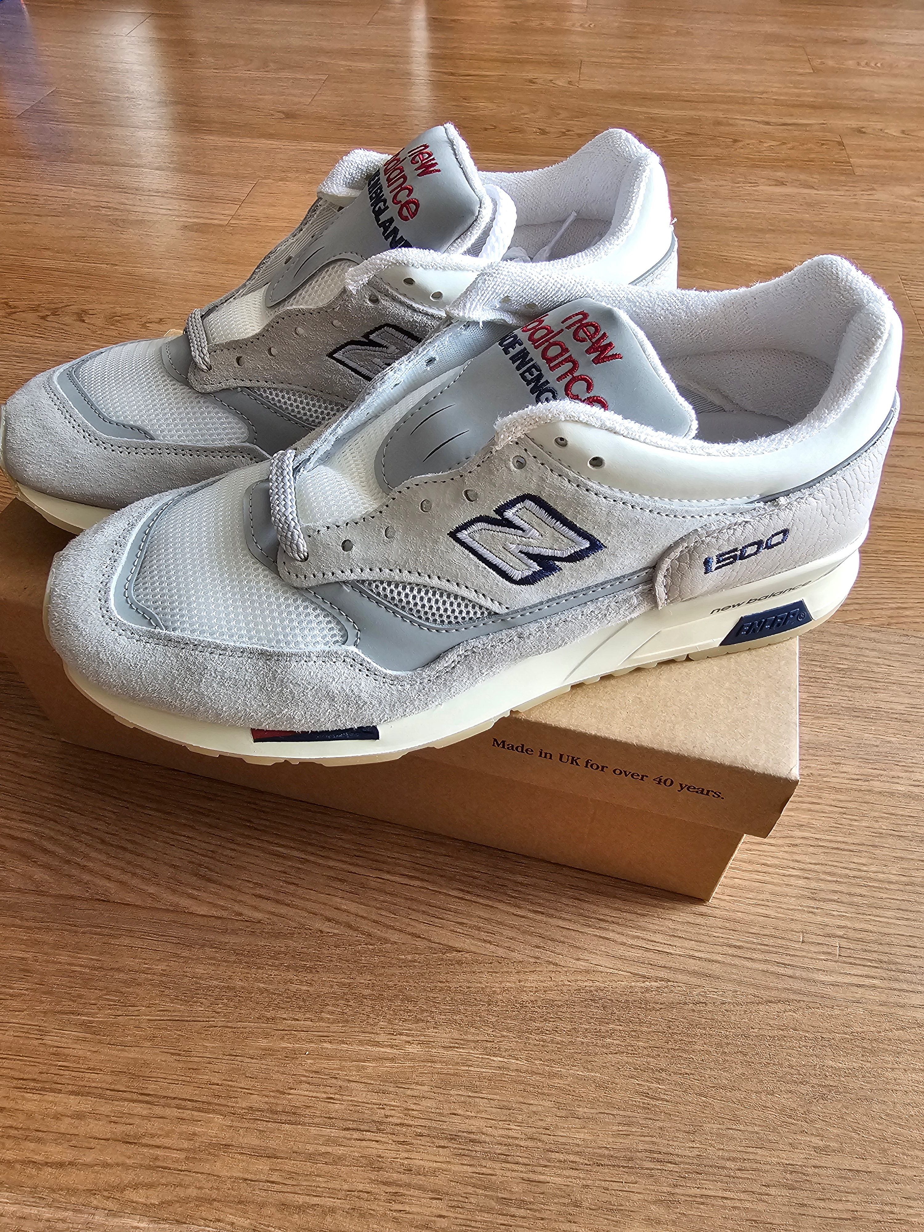 New Balance 1500 Made in UK Off White Blanc De Blanc 착용 스타일 - 1