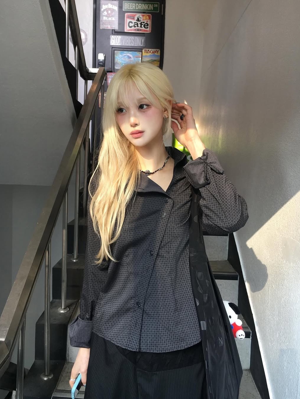Miyhoo Wave Shirts 착용 스타일 - 1