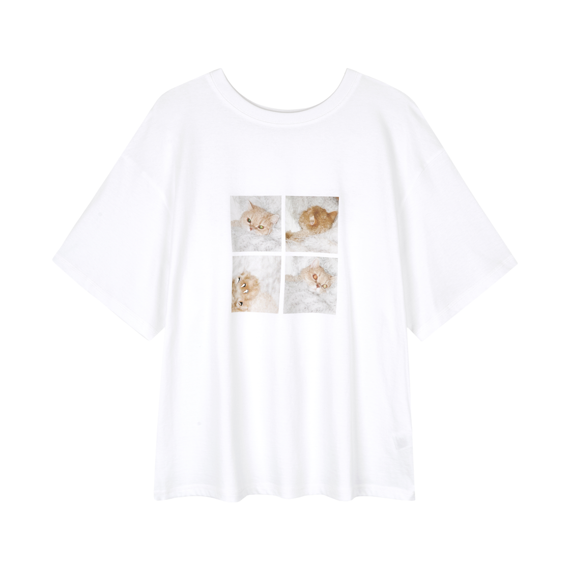 김미더영 러브캣 티셔츠_L 화이트(GIMMETHEYOUNG G_Love Cat T-shirt_L White)