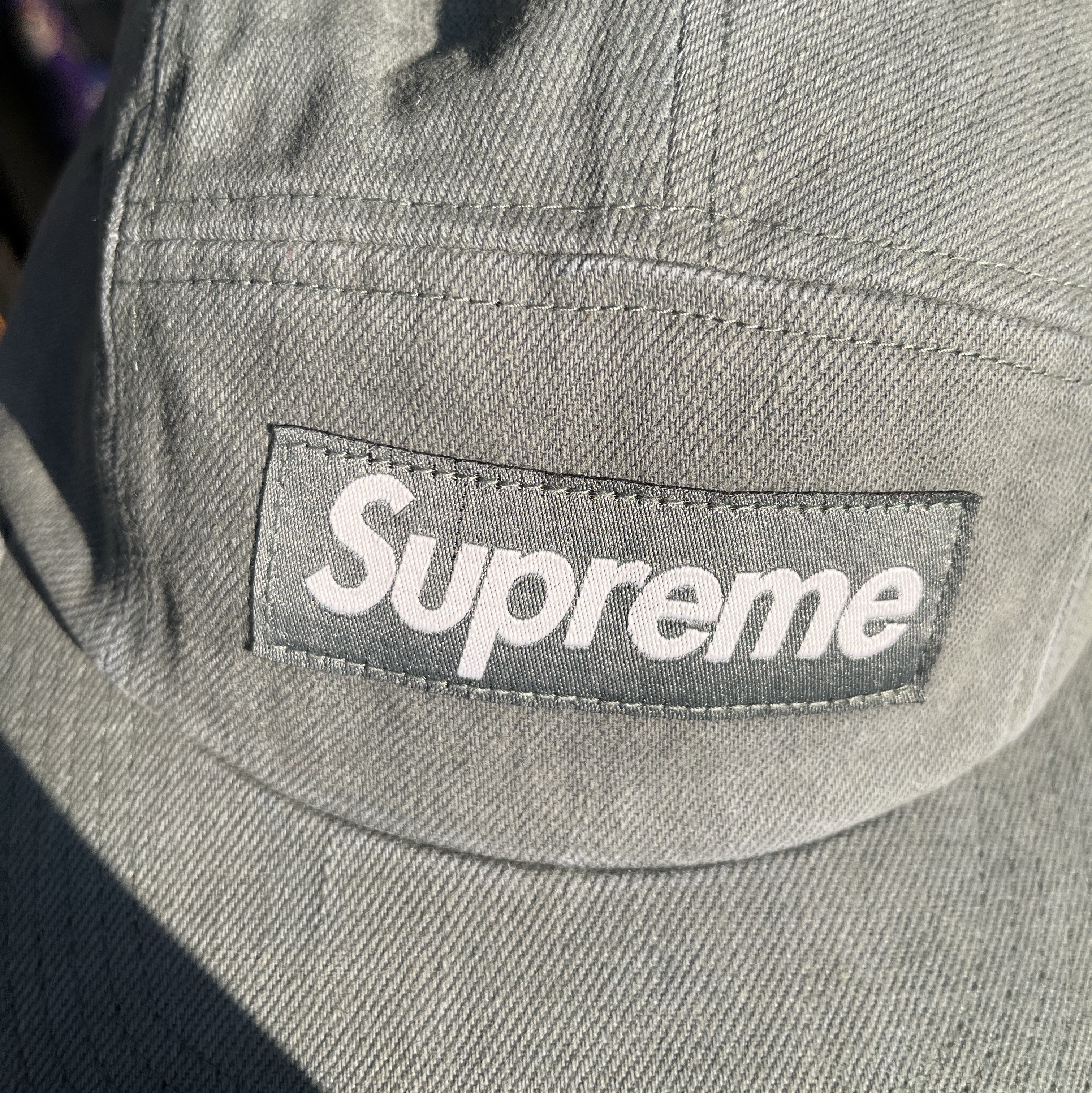 Supreme Denim Camp Cap Teal - 24FW 착용 스타일
