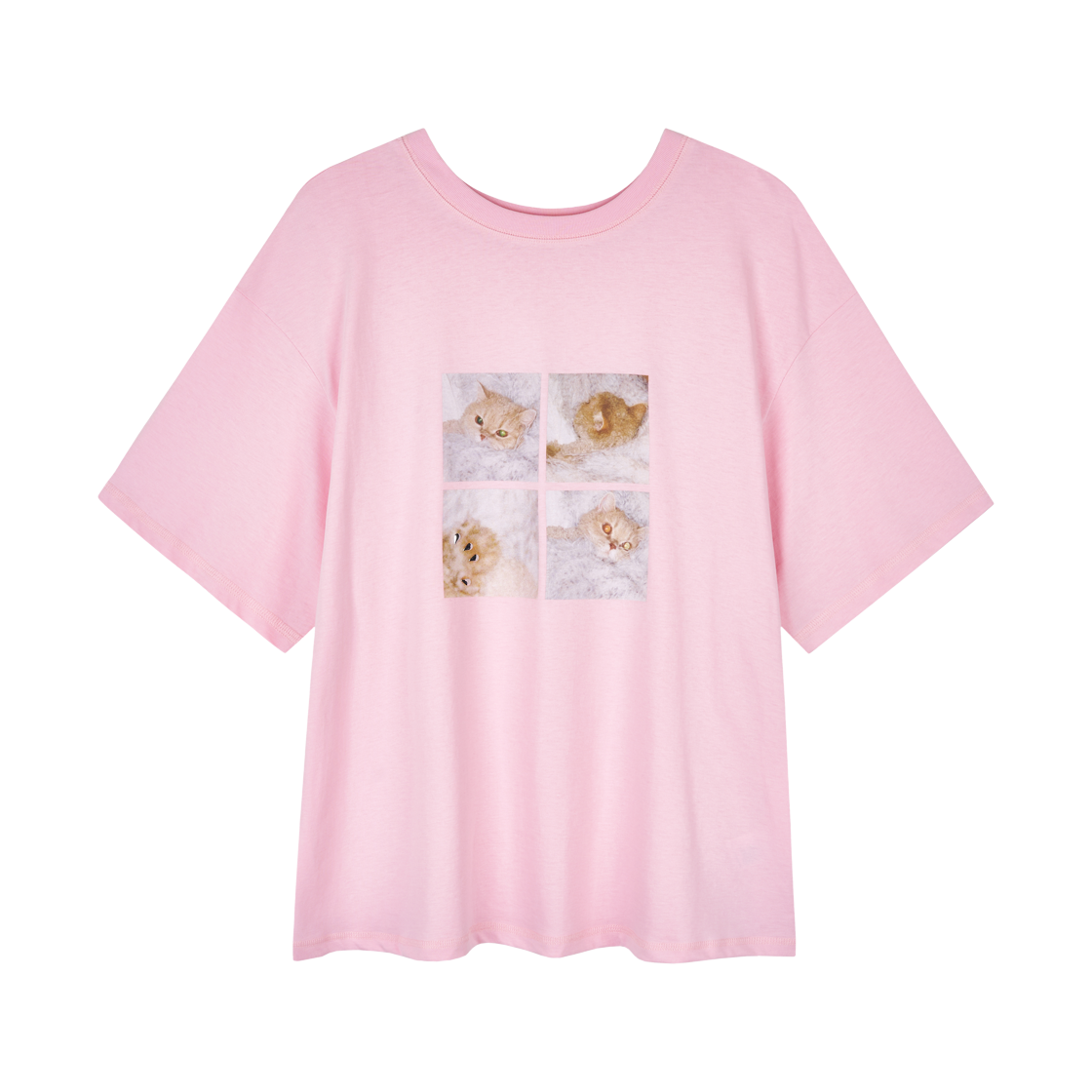 김미더영 러브캣 티셔츠_L 핑크(GIMMETHEYOUNG G_Love Cat T-shirt_L Pink)