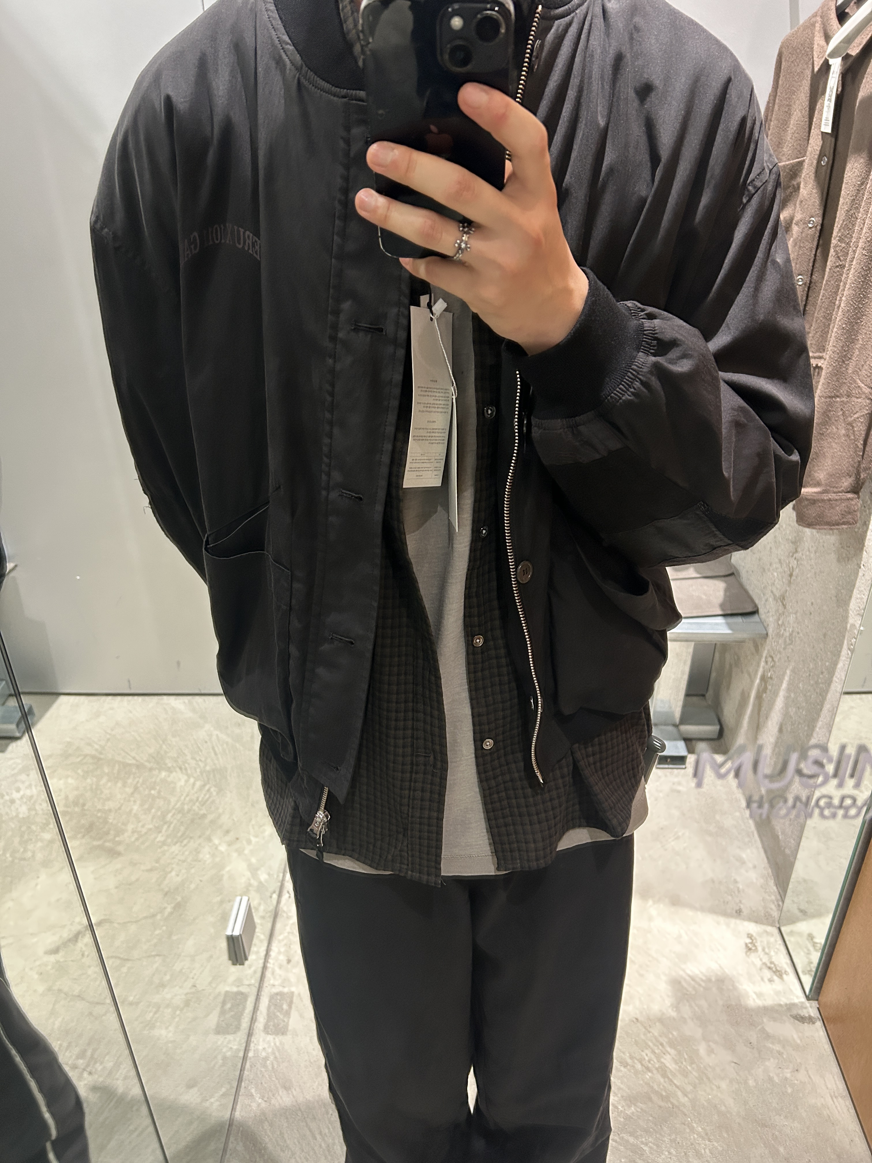 Polyteru Used Backpack 2PK Black, Polyteru 1011 Nylon Track Pants Sport Black 착용 스타일 - 2