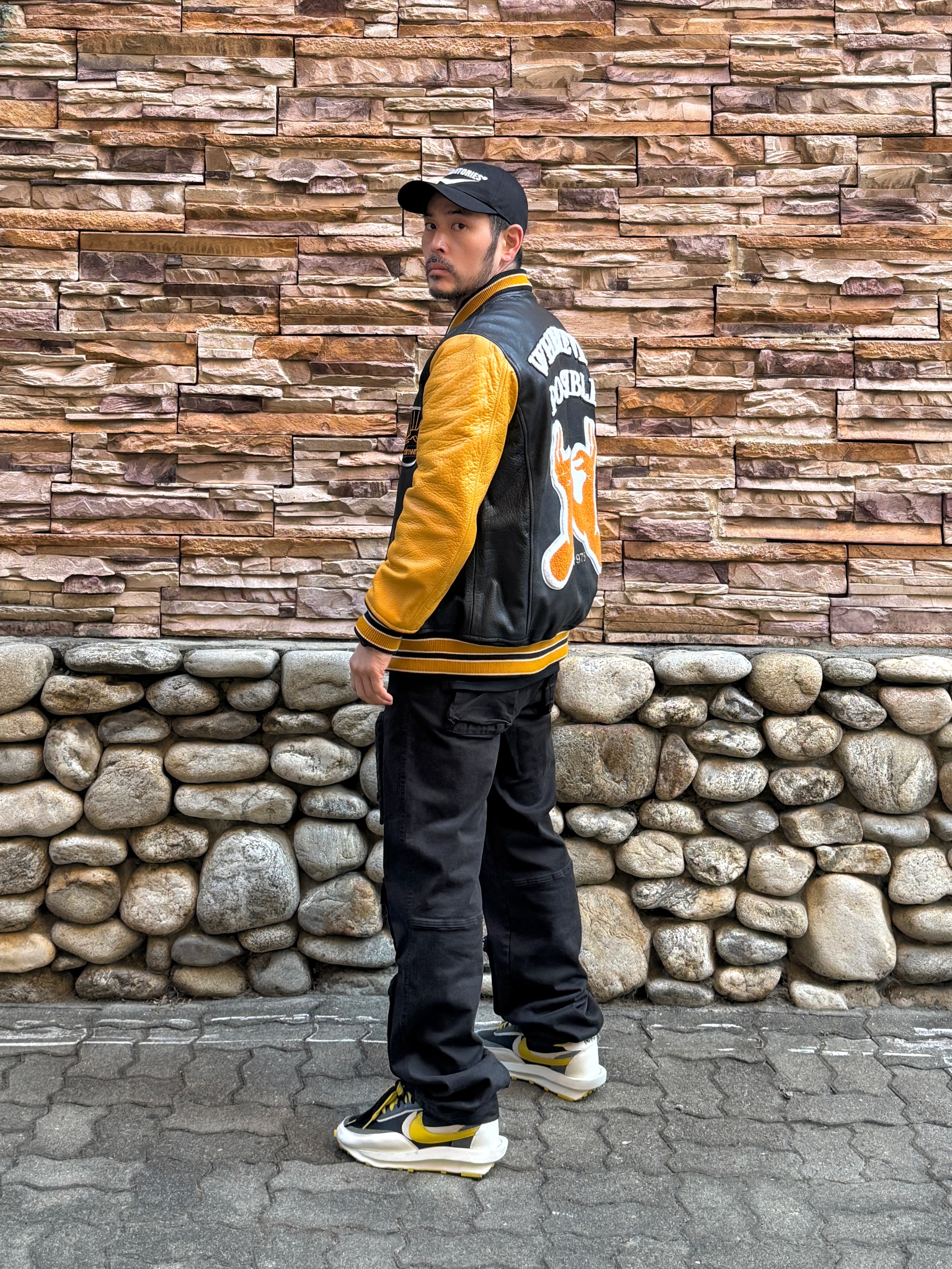 Nike x Sacai x Undercover LDWaffle Black Bright Citron 착용 스타일 - 3