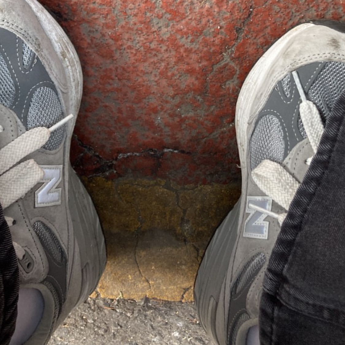 (W) New Balance 993 Made in USA Grey - B Standard 착용 스타일