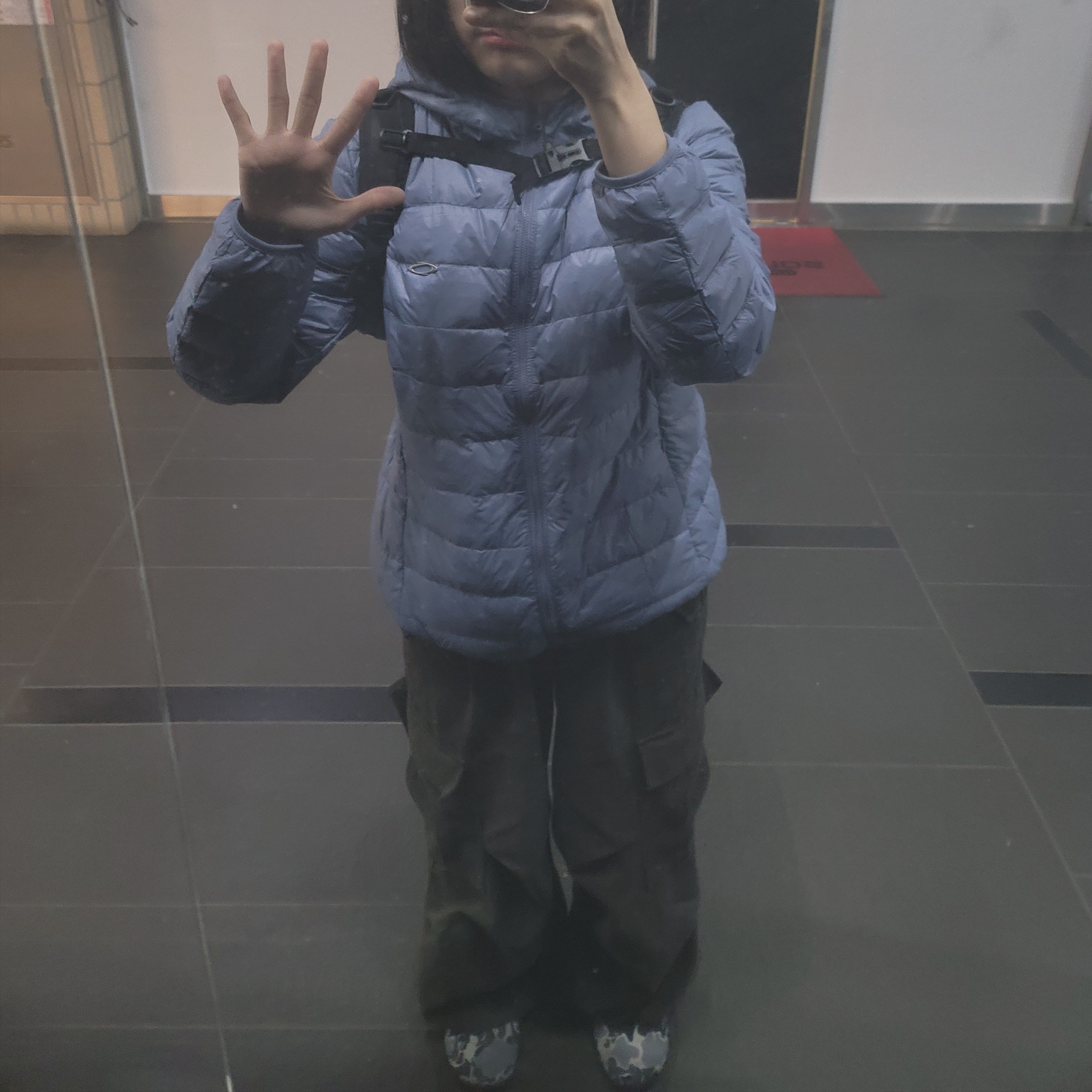 Subu Packable Exclusive Black Duck Camo 착용 스타일 - 3