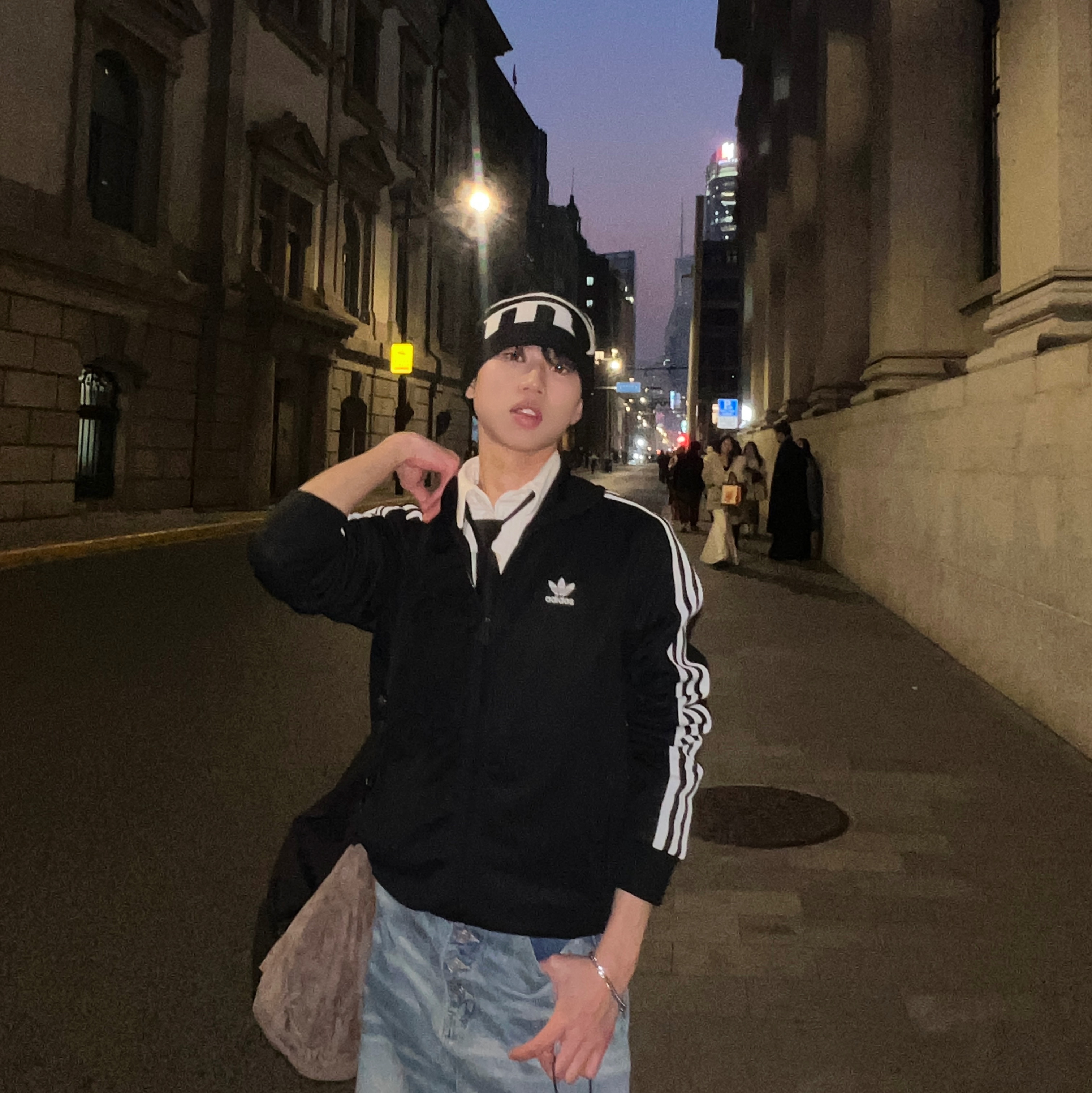 Adidas Adicolor Classic Beckenbauer Track Top Black - KR Sizing 착용 스타일