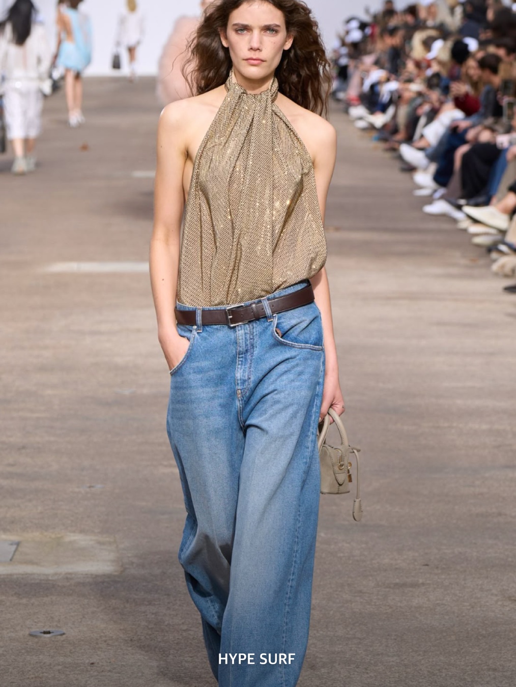 Suade Color Washed Denim Blue, Suade Color Washed Denim Brown 착용 스타일 - 7