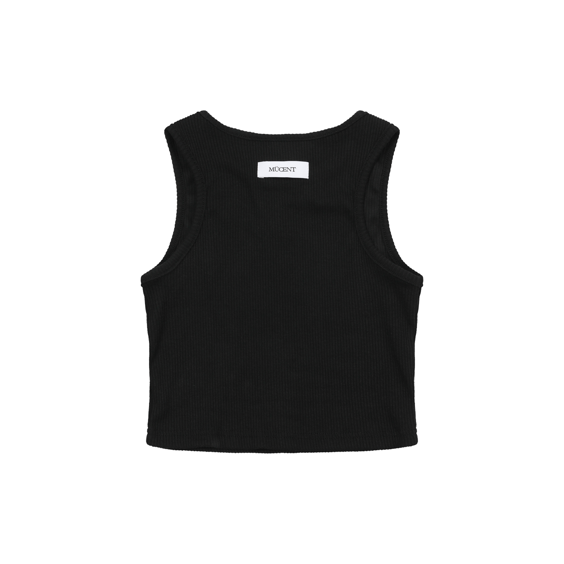 무센트 앨런 백 디테일 미니 크롭 슬리브리스 블랙(MUCENT Ellen Back Detail Mini Crop Sleeveless Black) - 2