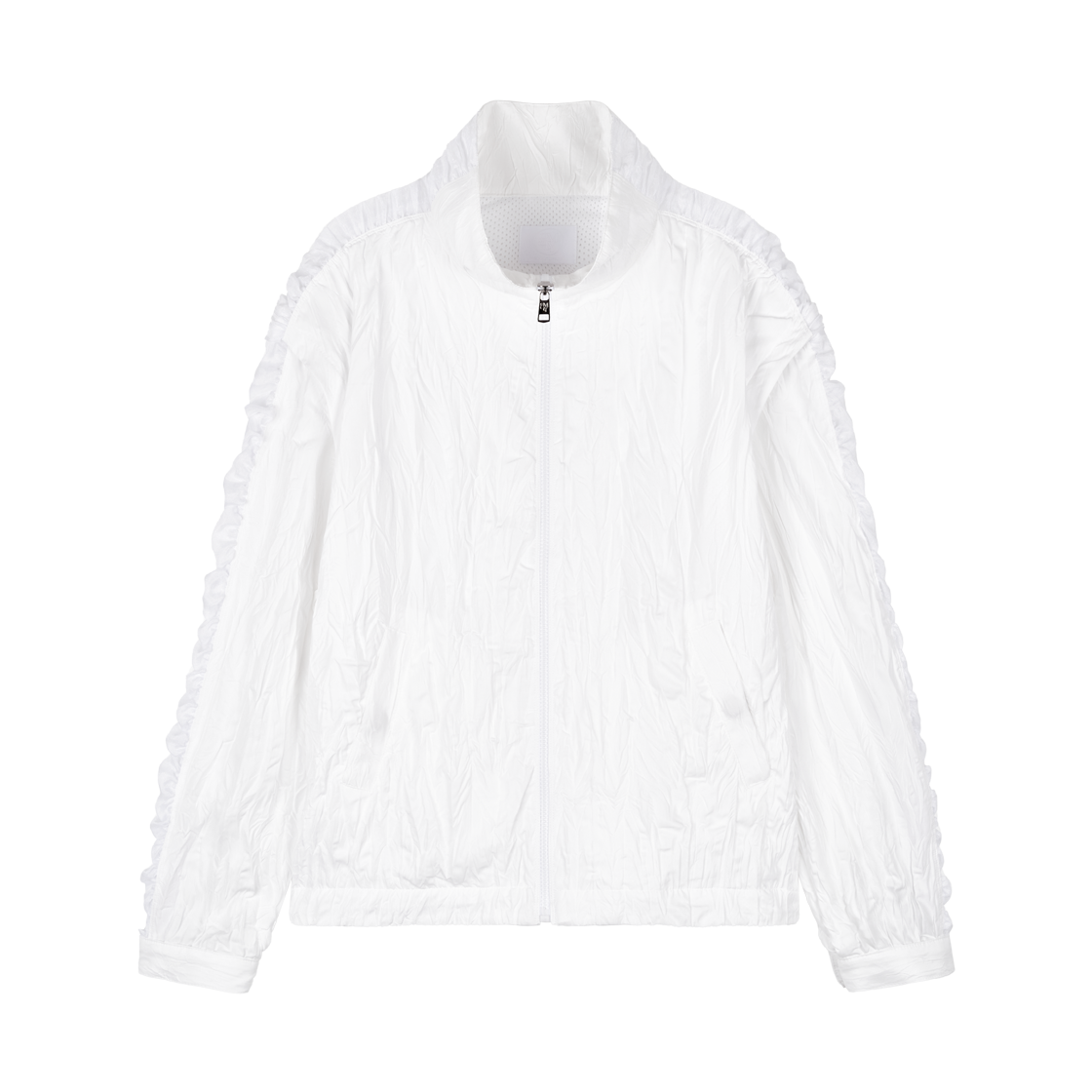 김미더영 시어 셔링 텍스쳐 점퍼 화이트(GIMMETHEYOUNG G_sheer Shirring Texture Jumper White)