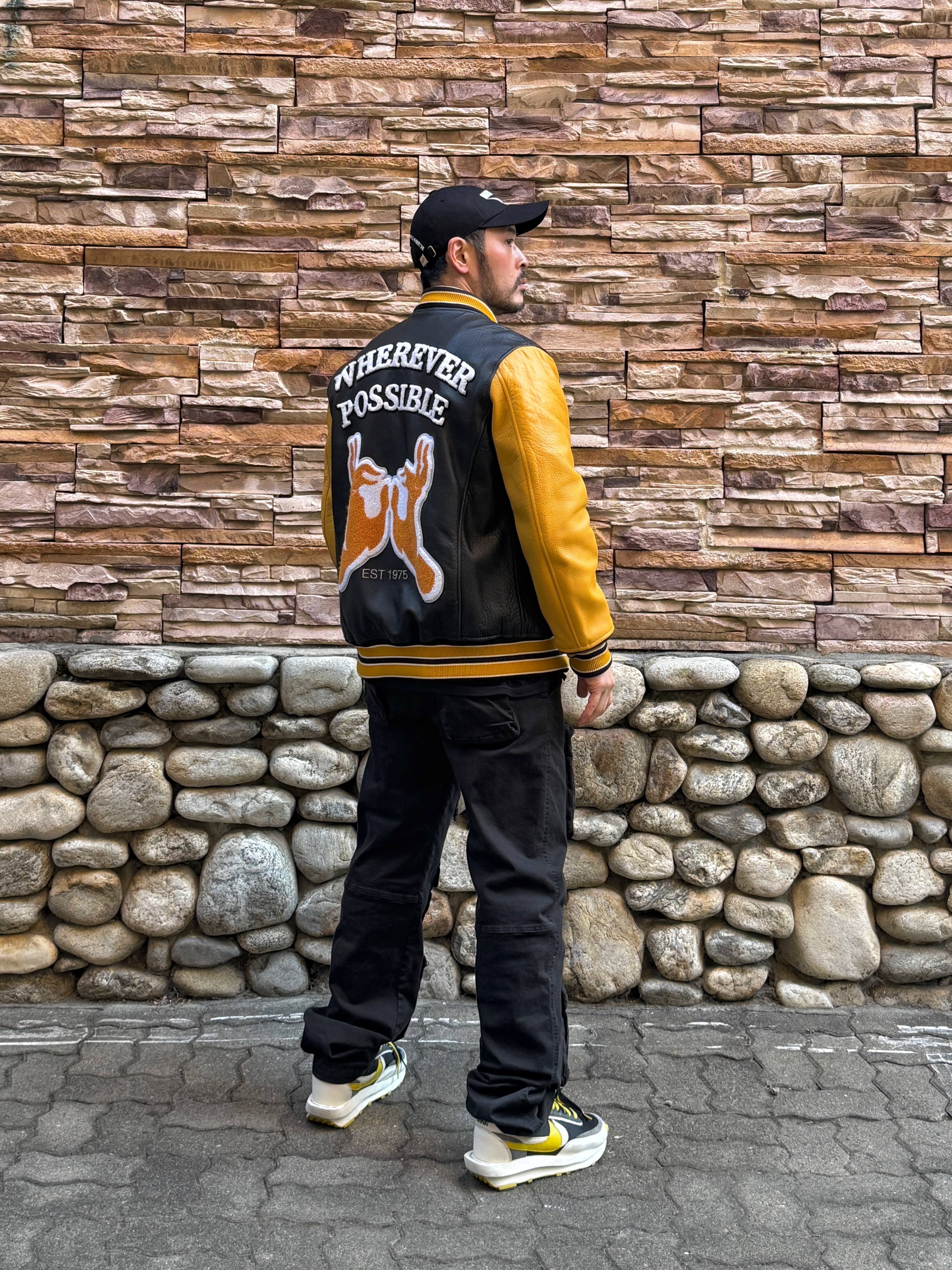 Nike x Sacai x Undercover LDWaffle Black Bright Citron 착용 스타일 - 6