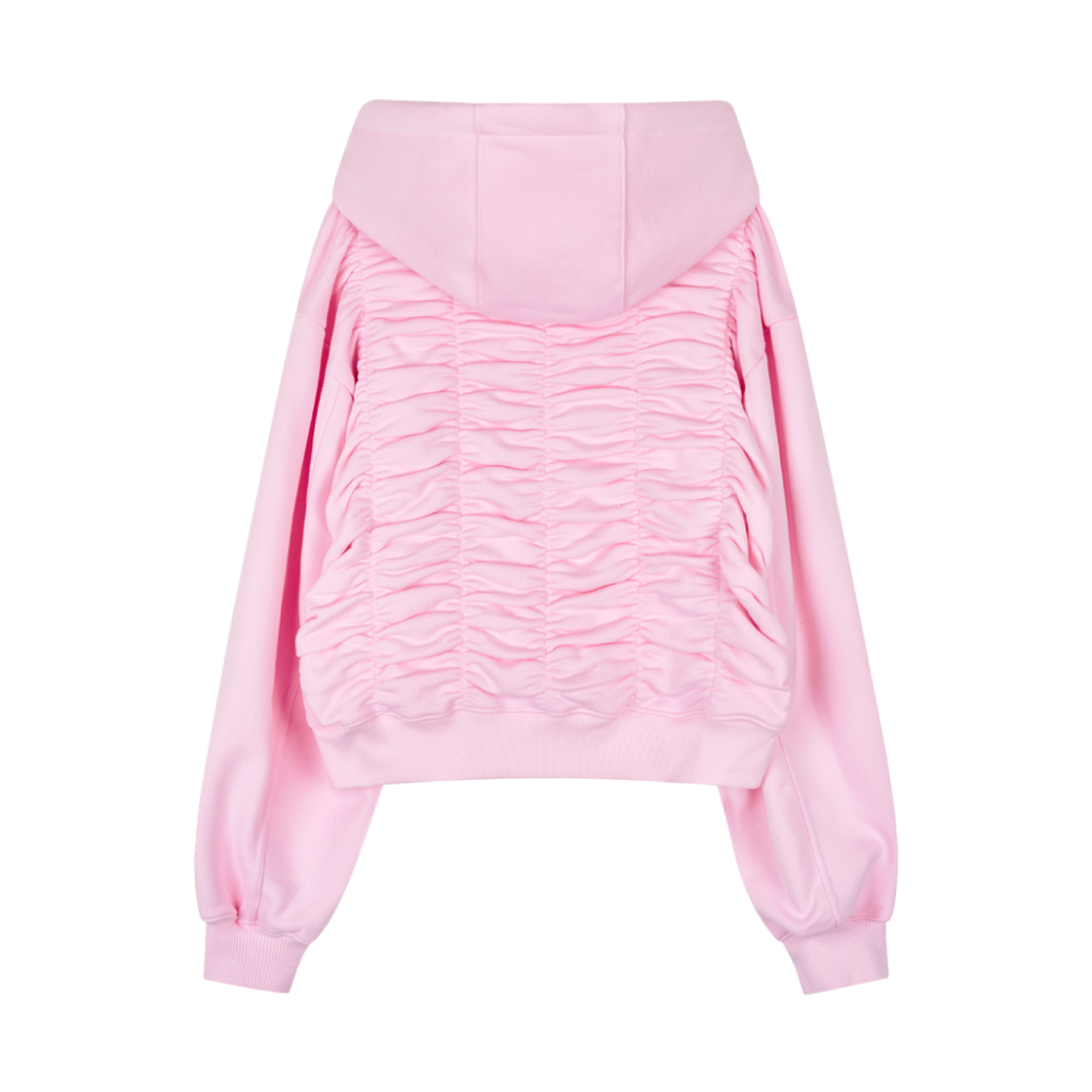 김미더영 백 셔링 후드 집업_25SS  핑크(GIMMETHEYOUNG G_back Shirring Hood Zip-up_25ss  Pink) - 2