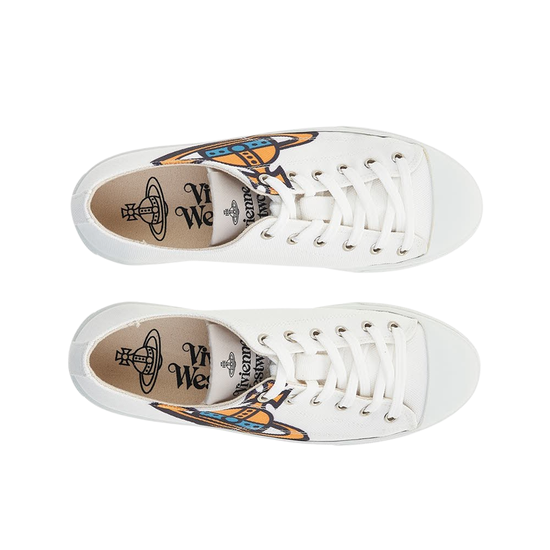 비비안 웨스트우드 플림솔 로우탑 스니커즈 화이트(Vivienne Westwood Plimsoll Low Top Sneakers White) - 2