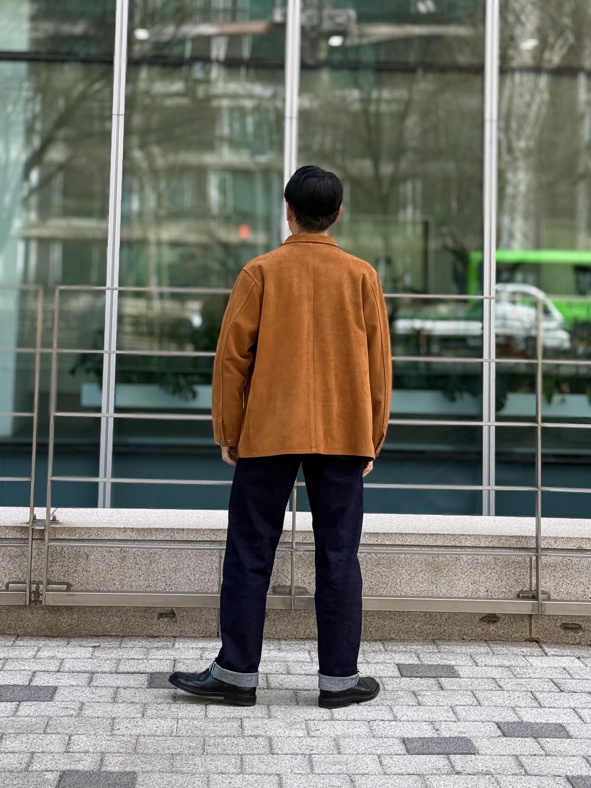 알든 9901 코도반 플레인 토 블루처 옥스포드 블랙 - E 착용 스타일 - 4