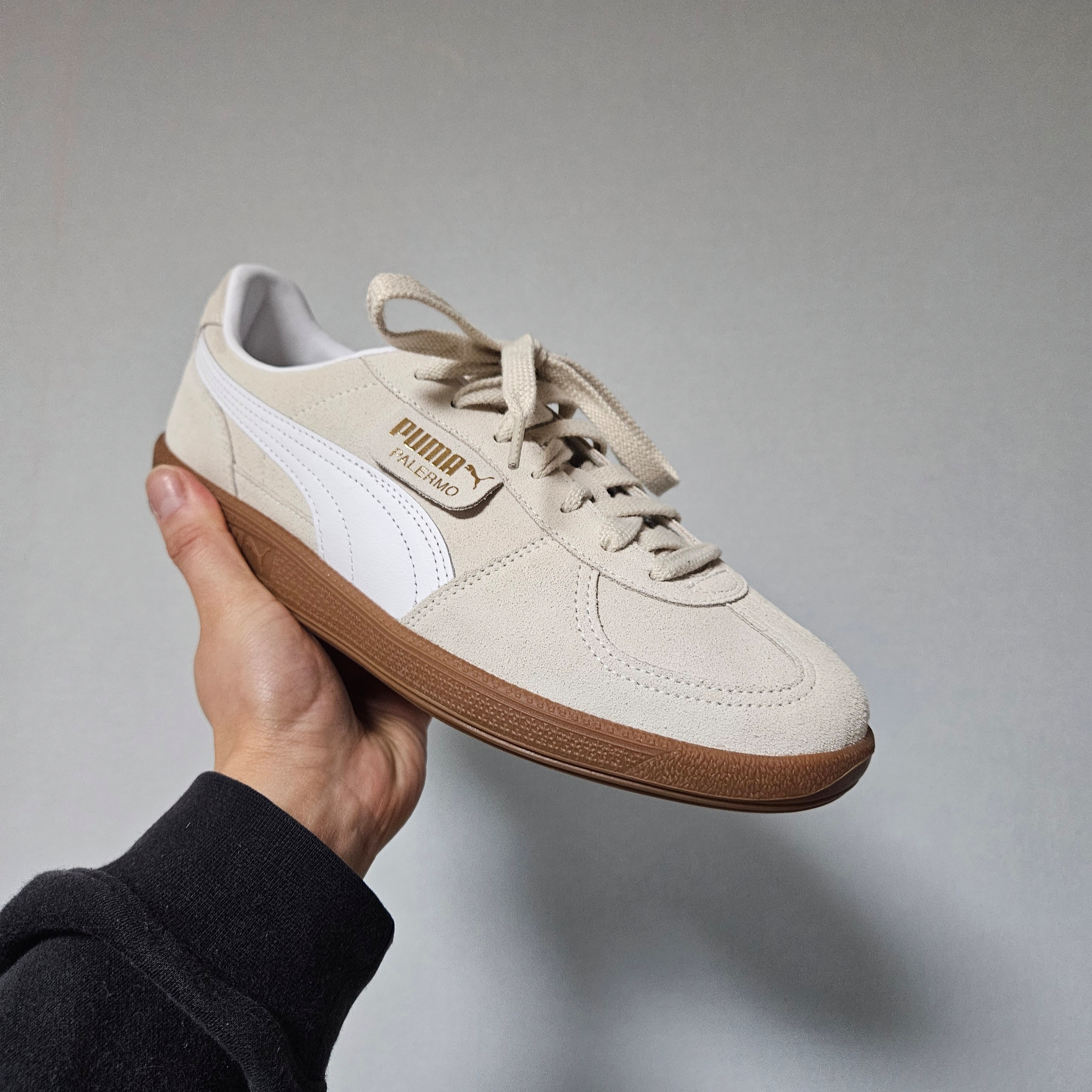 Puma Palermo Alpine Snow White 착용 스타일