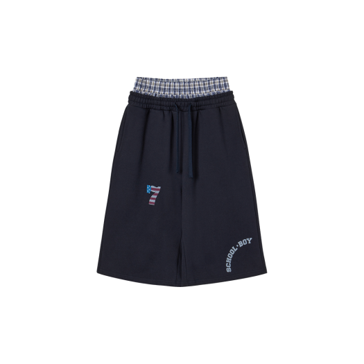 AE45SWHP001NVY AEAE Trunk Layered Sweatshorts Navy