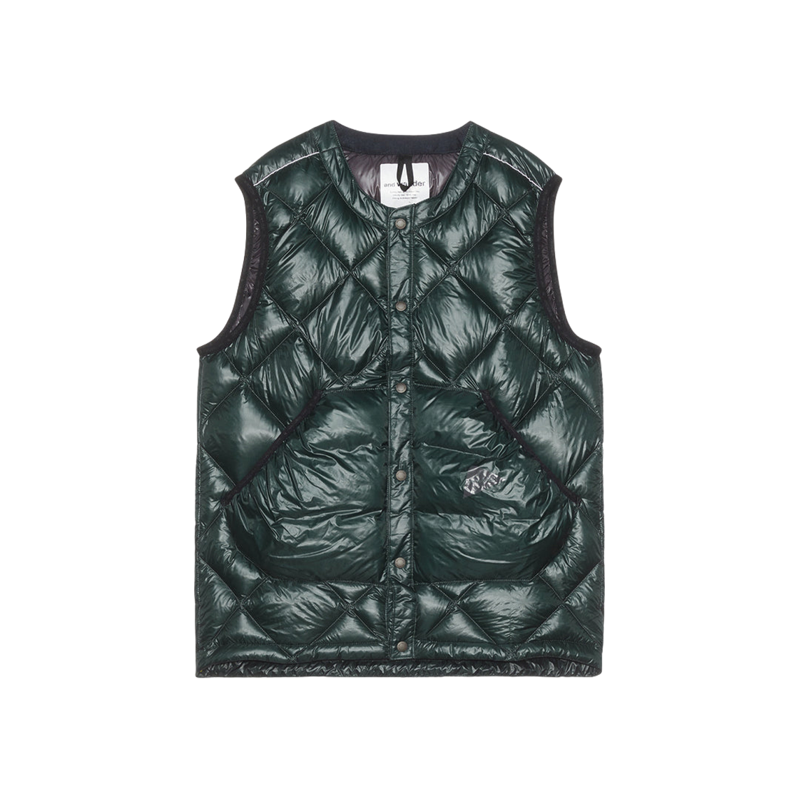 and wander ダイヤモンド ステッチ ベスト L 574-0231025 And Wander Diamond Stitch Vest L 574-0231025