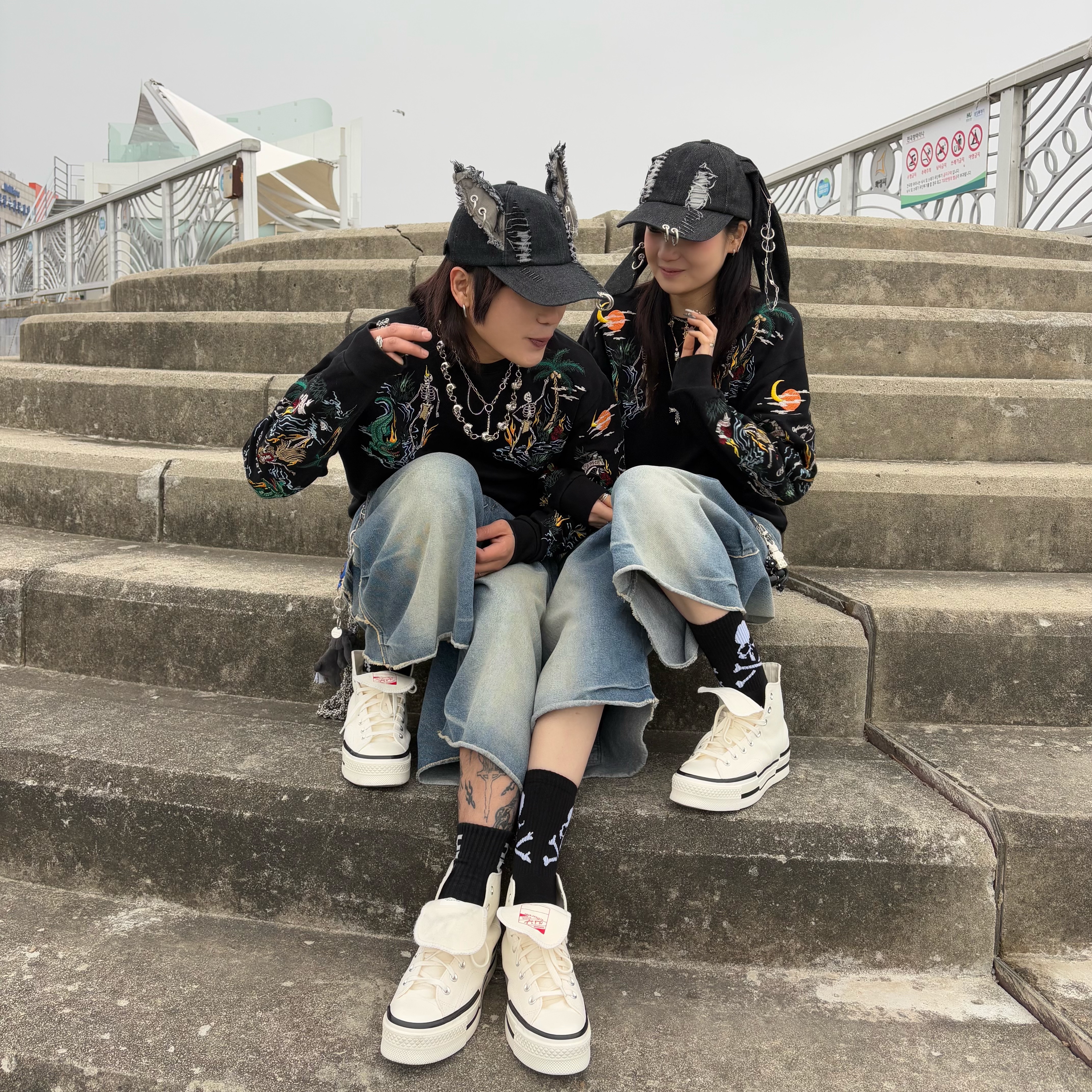 Converse Chuck 70 High Plus Egret 착용 스타일 - 1