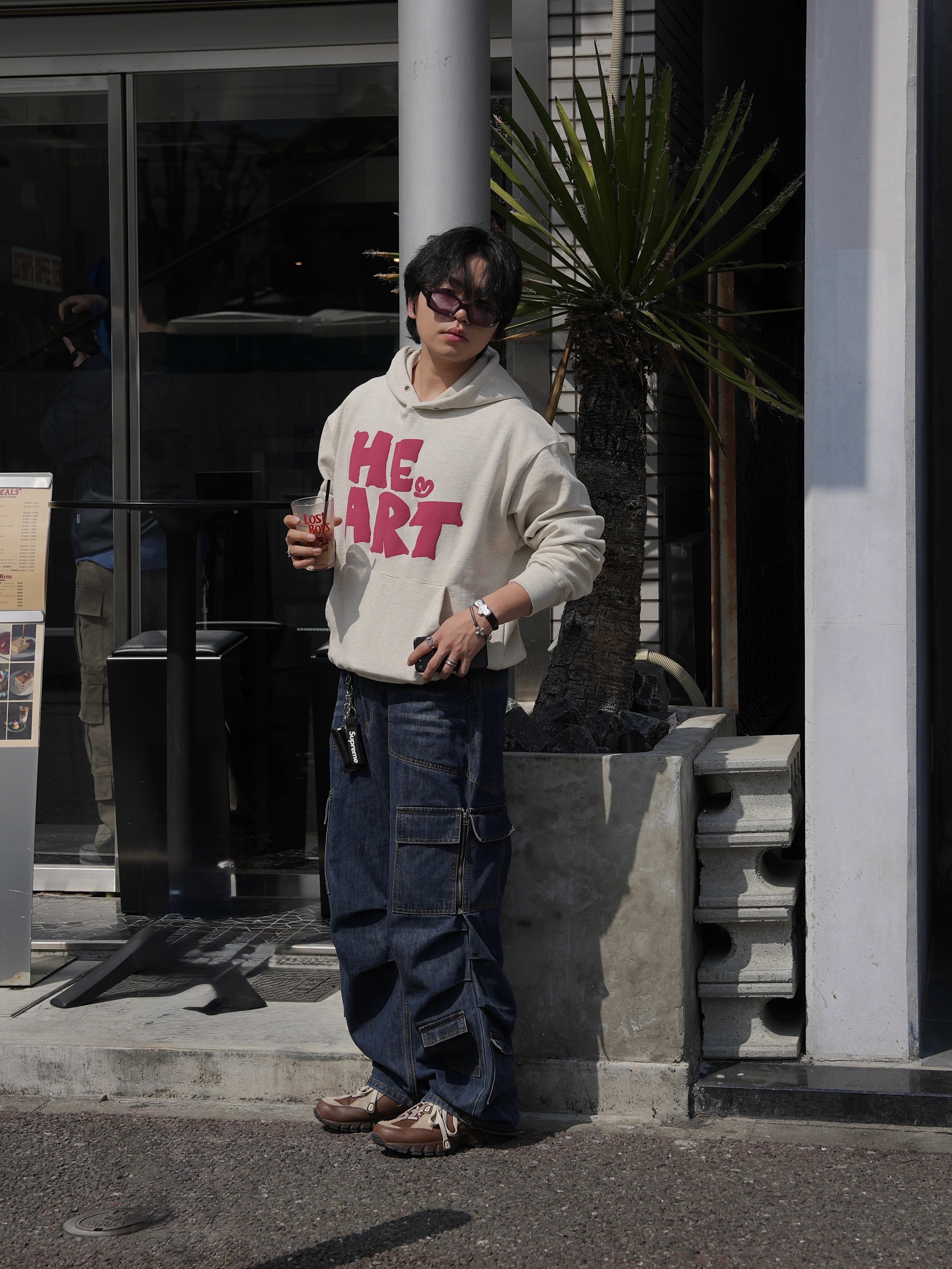 Nike x Jacquemus Air Humara LX Ale Brown and Gold, TOWTOW.ARCHIVE Timeless Twist Wristlet V3 Brown&Silver 착용 스타일 - 2