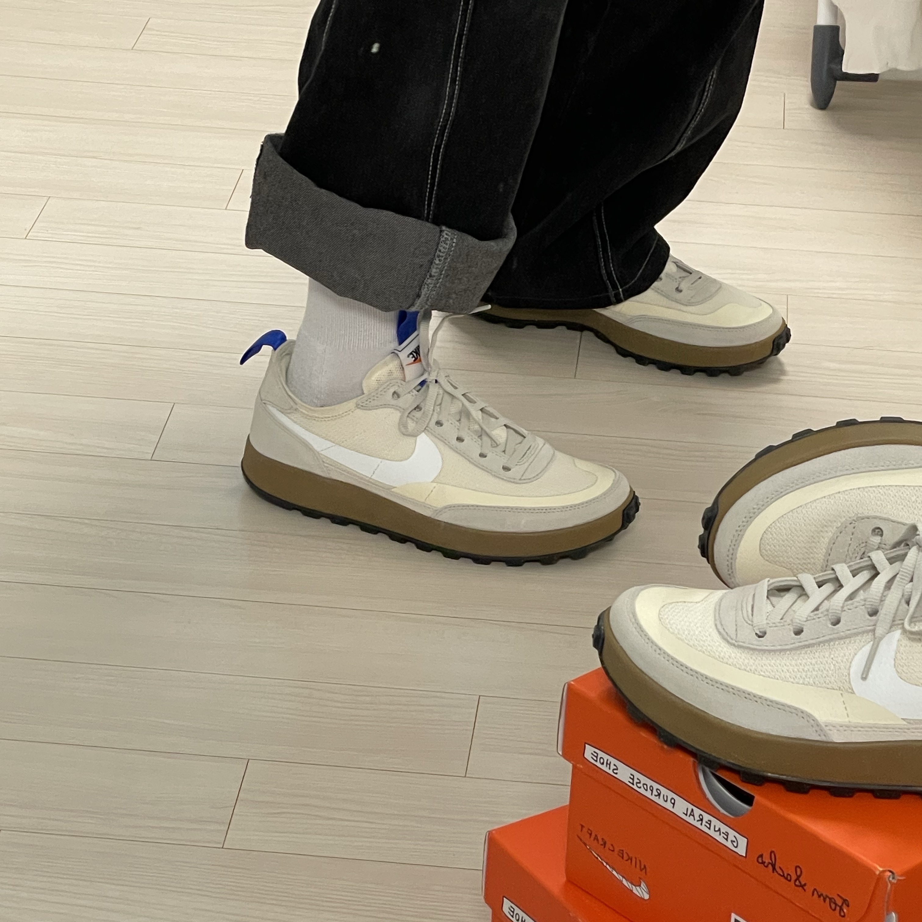 Nike x Tom Sachs General Purpose Shoe Light Cream 착용 스타일 - 3