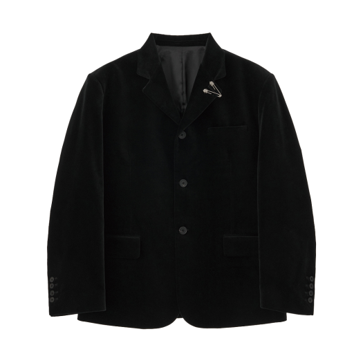 2501MBLBK STU Velvet Blazer Black (With Star Clip)