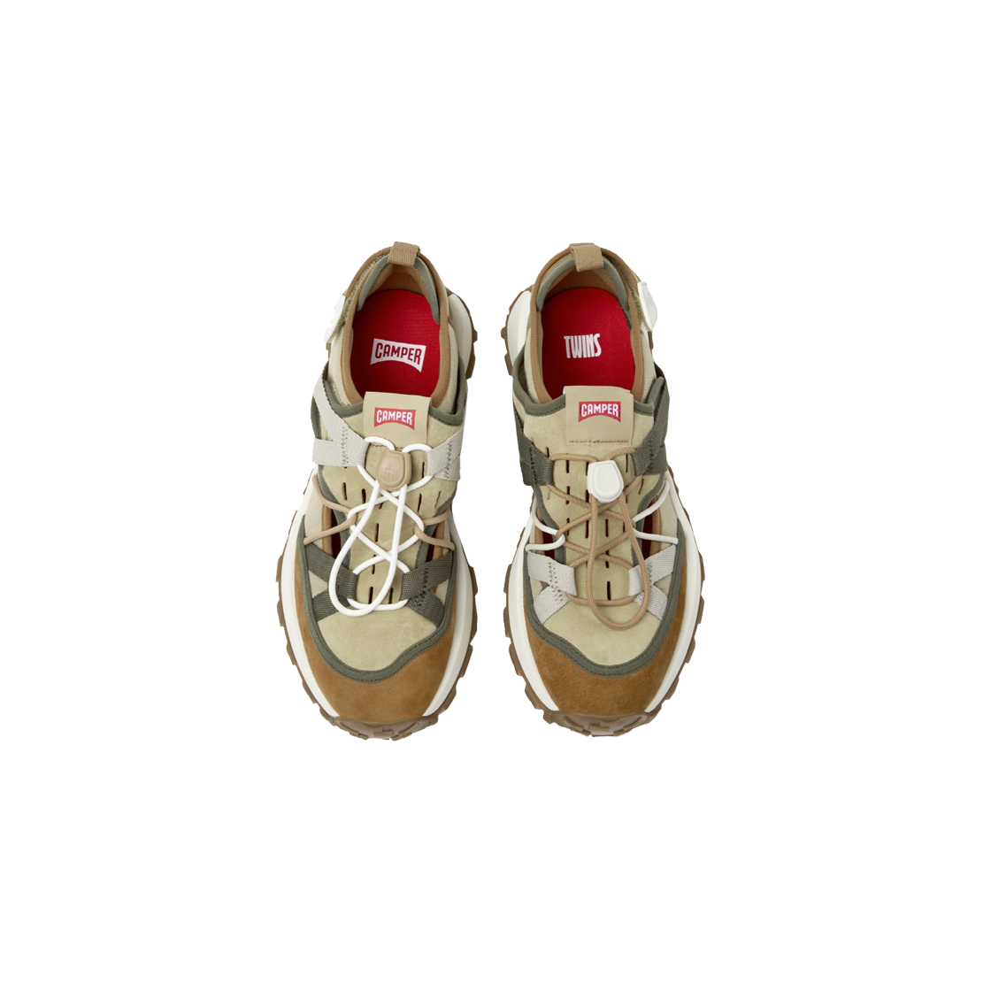 캠퍼 남성 드리프트 트레일 스니커즈 브라운/베이지(Camper Men Drift Trail Sneakers Brown/Beige) - 3
