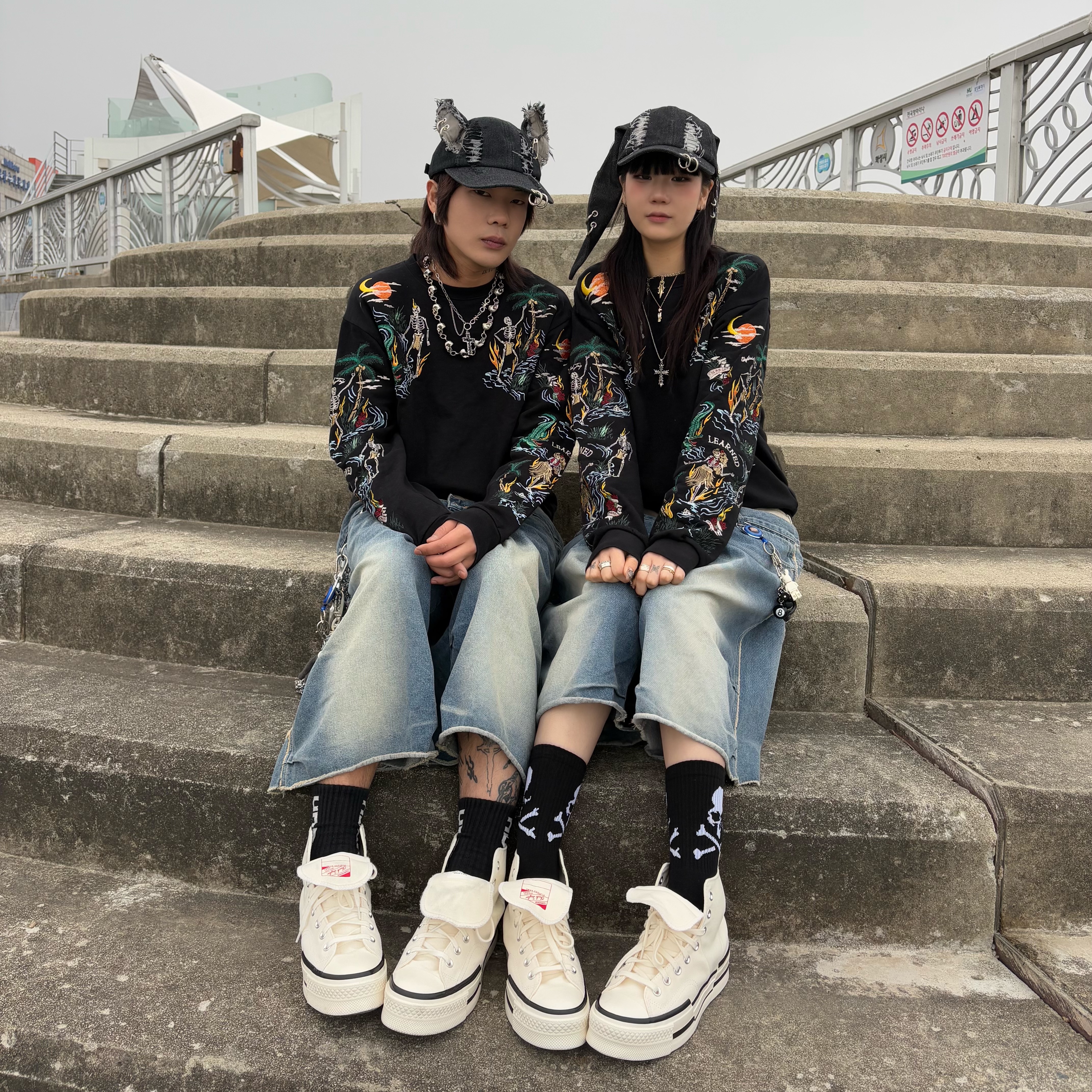 Converse Chuck 70 High Plus Egret 착용 스타일 - 2