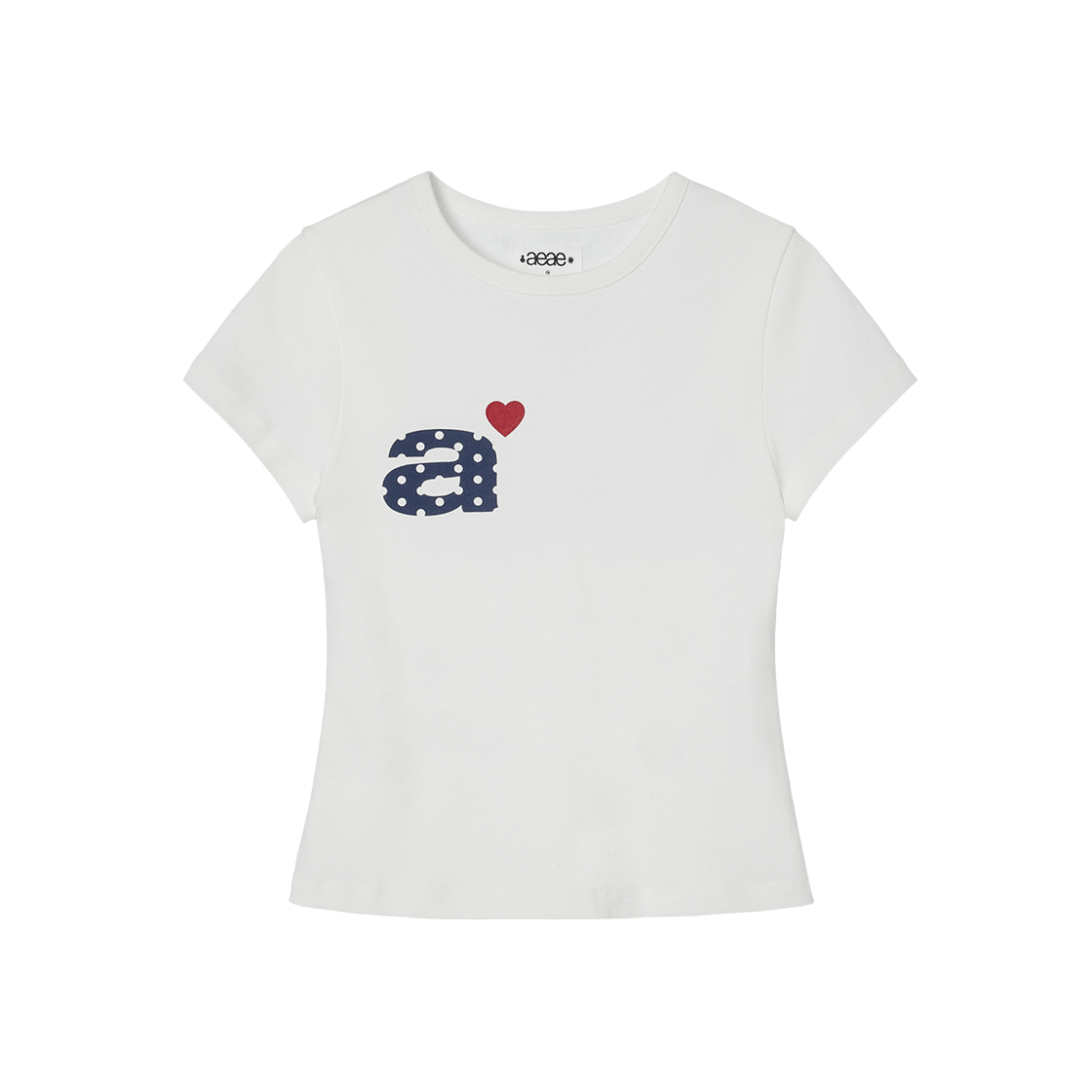 에이이에이이 도트 스몰 레터 티 화이트(AEAE Dot Small Letter Tee White)