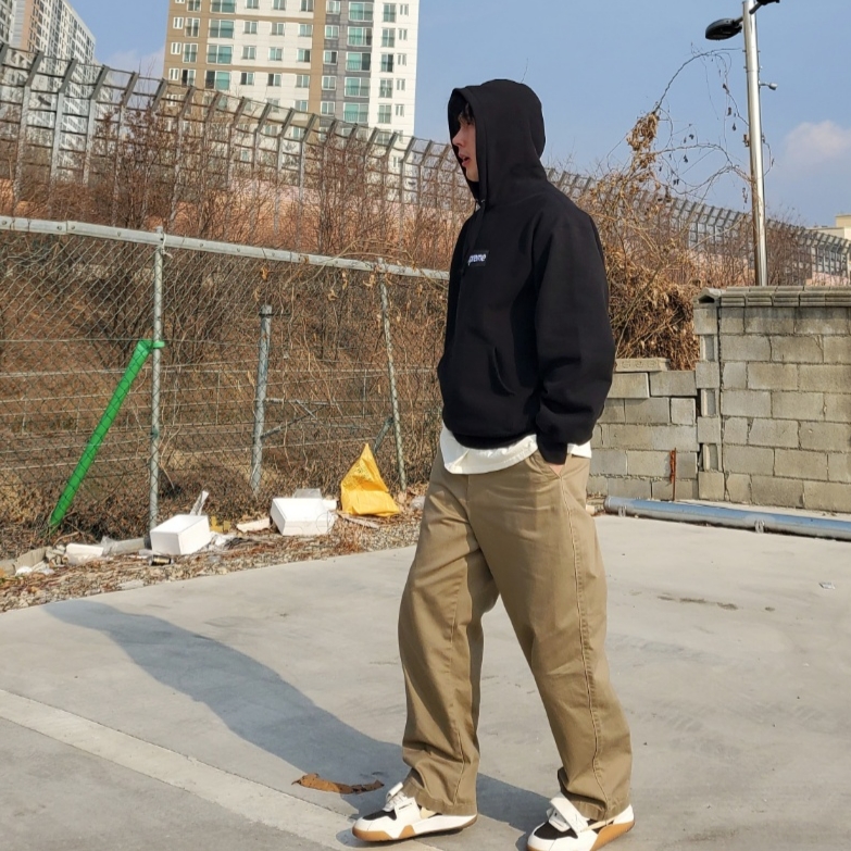 Supreme Box Logo Hooded Sweatshirt Black - 24FW 착용 스타일