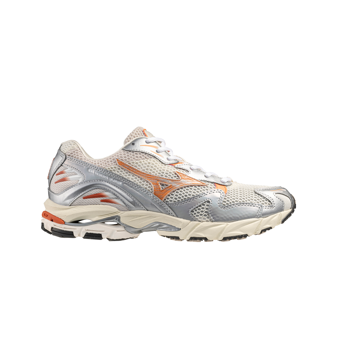 미즈노 웨이브 라이더 10 스노우 화이트 카드뮴 오렌지 실버(Mizuno Wave Rider 10 Snow White Cadmium Orange Silver)