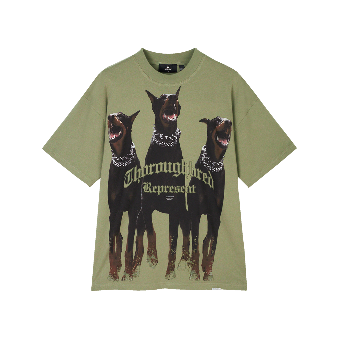 리프레젠트 서러브레드 티셔츠 카키 - 25SS(Represent Thoroughbred T-Shirt Khaki - 25SS)