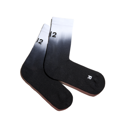 L22E0SCW308ABK LI2 Gradation Running Crew Socks Black
